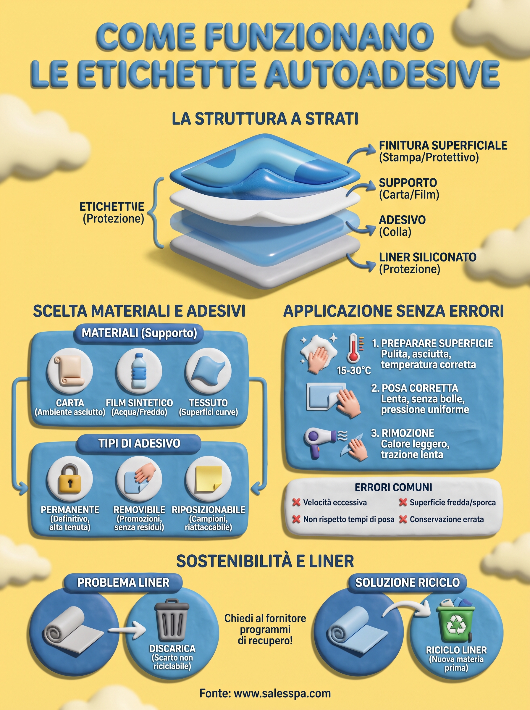 come funzionano le etichette autoadesive infographic