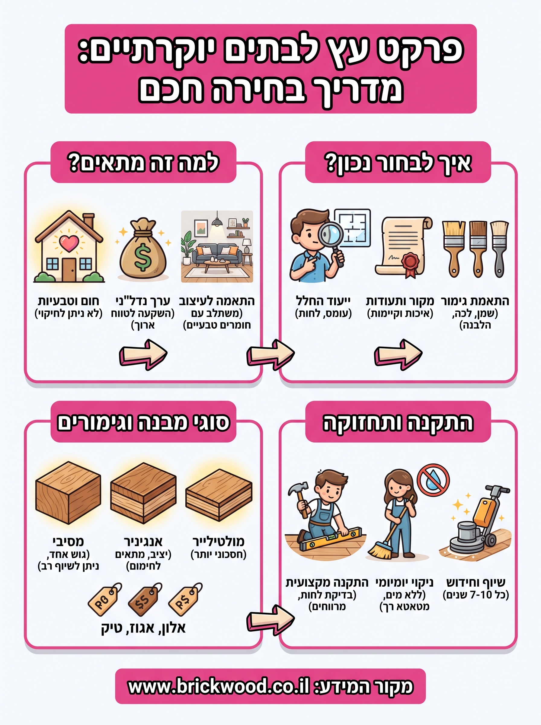 פרקט עץ לבתים יוקרתיים infographic