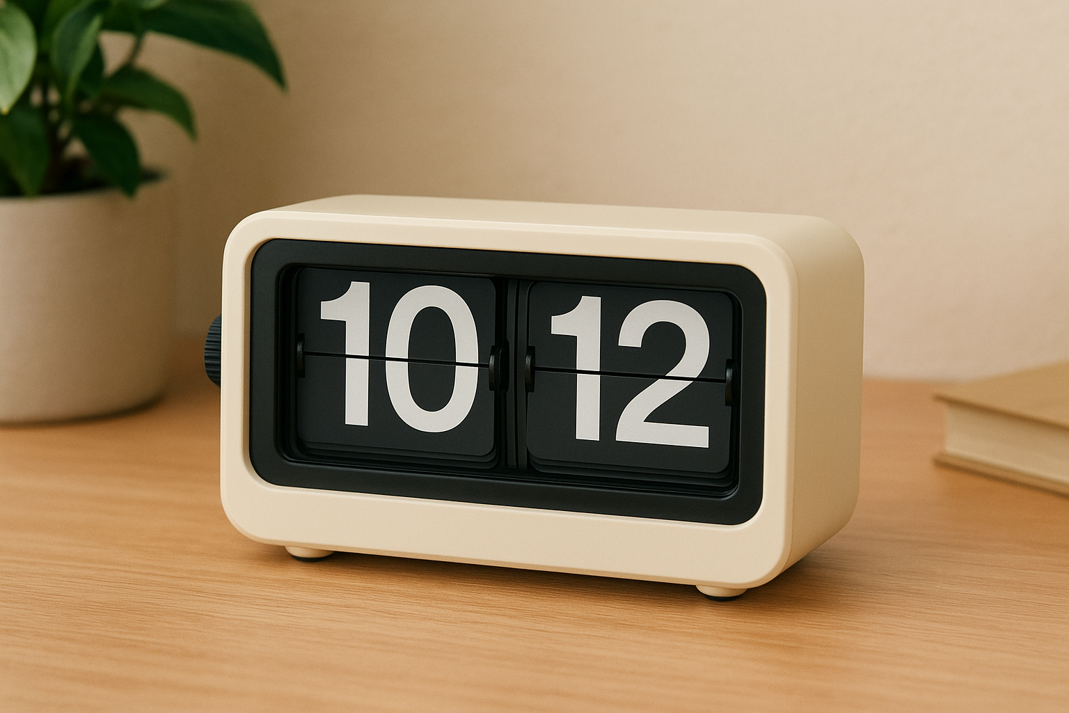 6. Jadco flip card rotating dial alarm clock