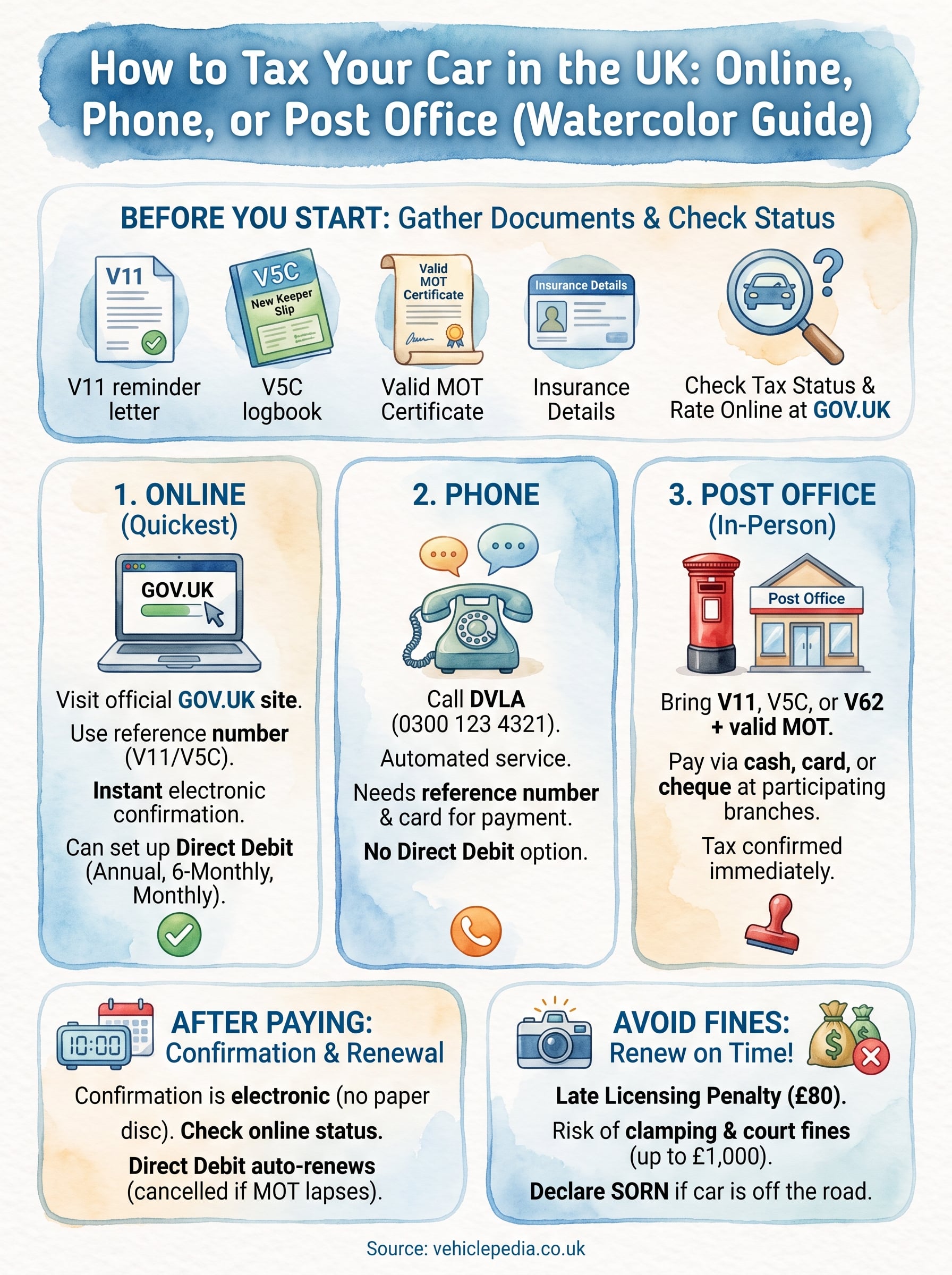 how to tax a car uk infographic