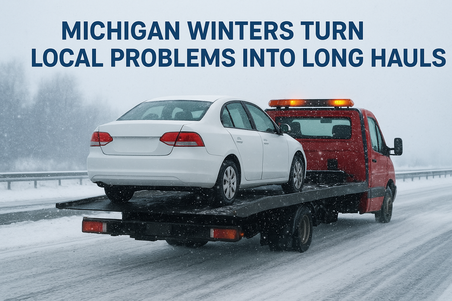 Long Distance Towing Service Near Me: Detroit Pricing & Options Michigan winters turn local problems into long hauls
