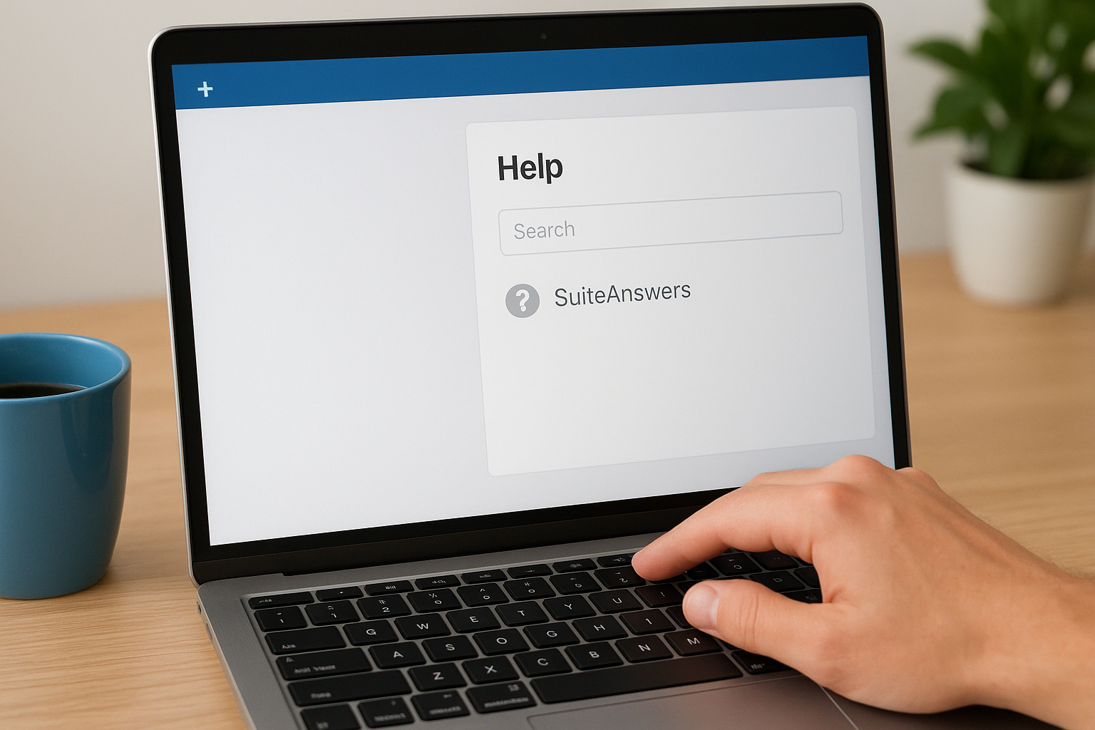 The Help icon doesn't show a SuiteAnswers link
