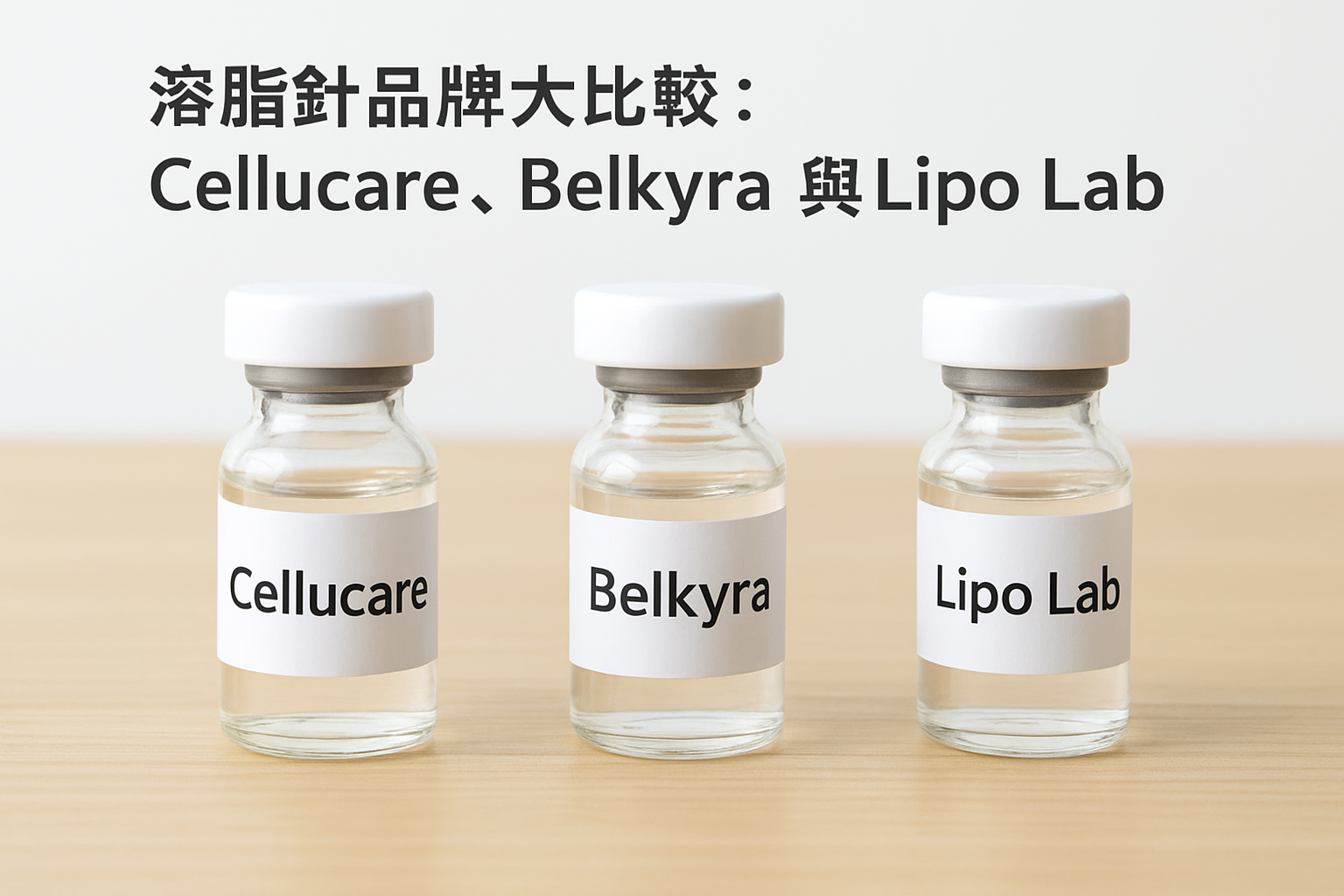 溶脂針品牌大比較：Cellucare、Belkyra與Lipo Lab