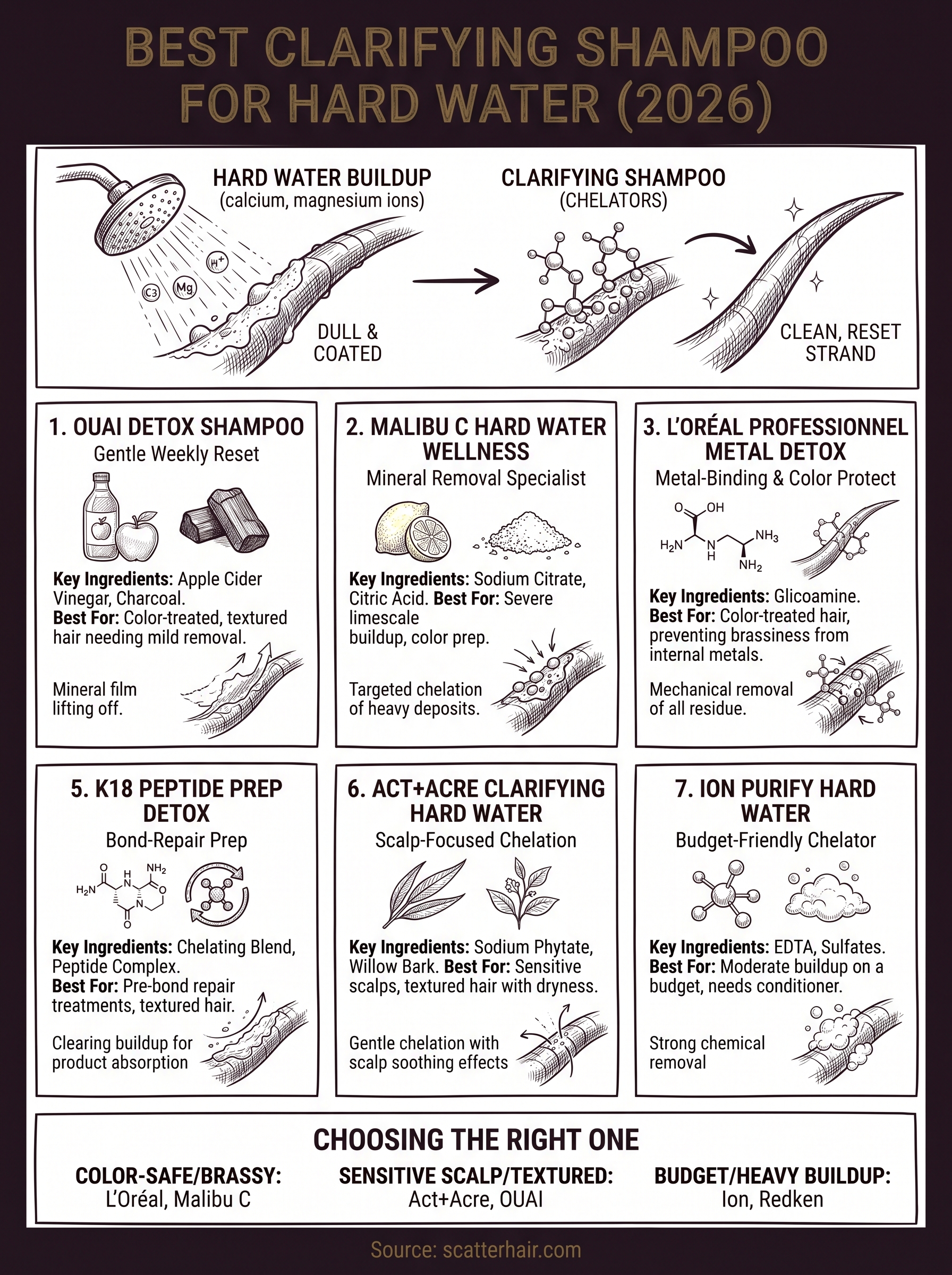 best clarifying shampoo for hard water infographic