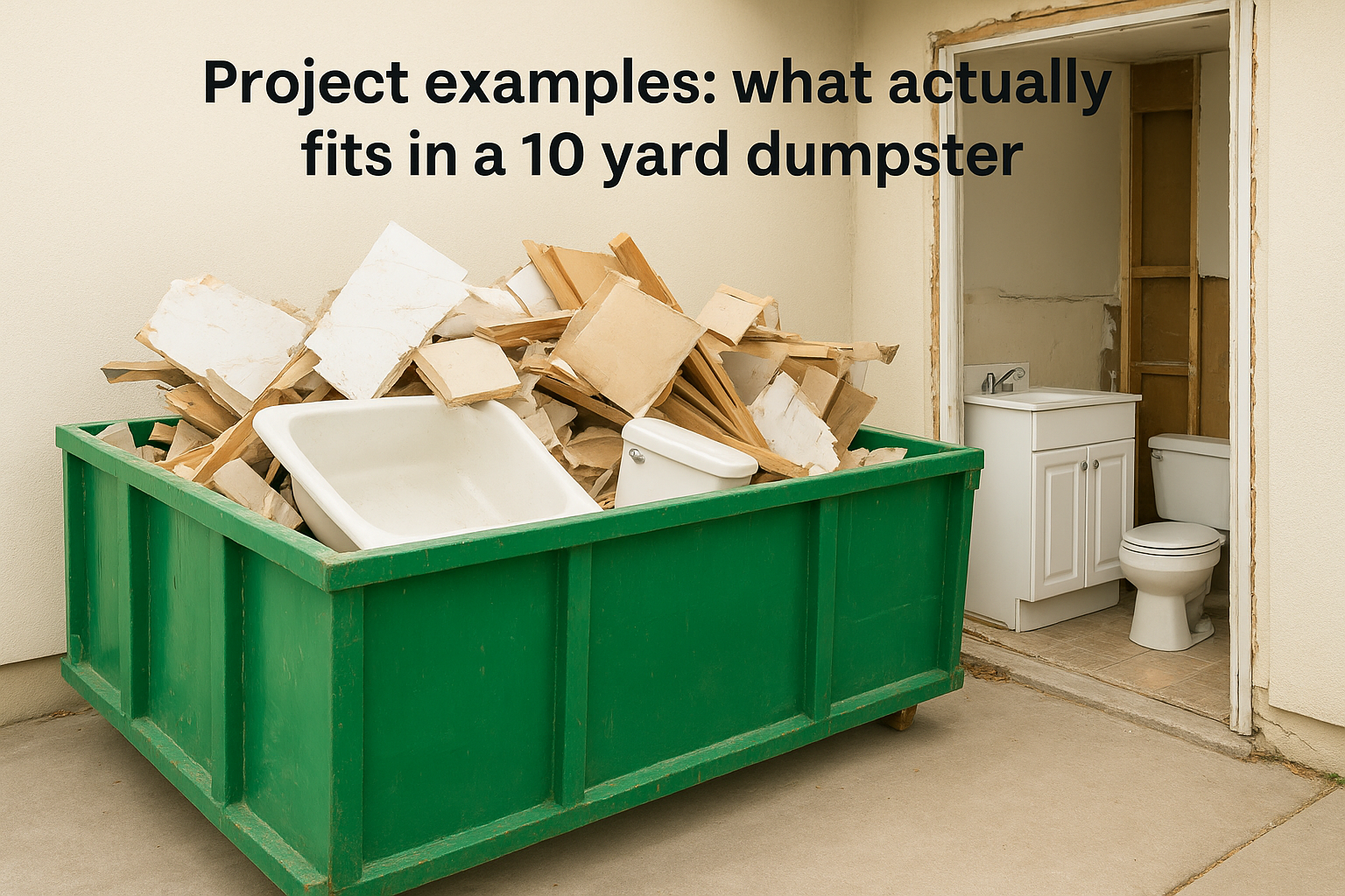 Project examples: what actually fits in a 10 yard dumpster