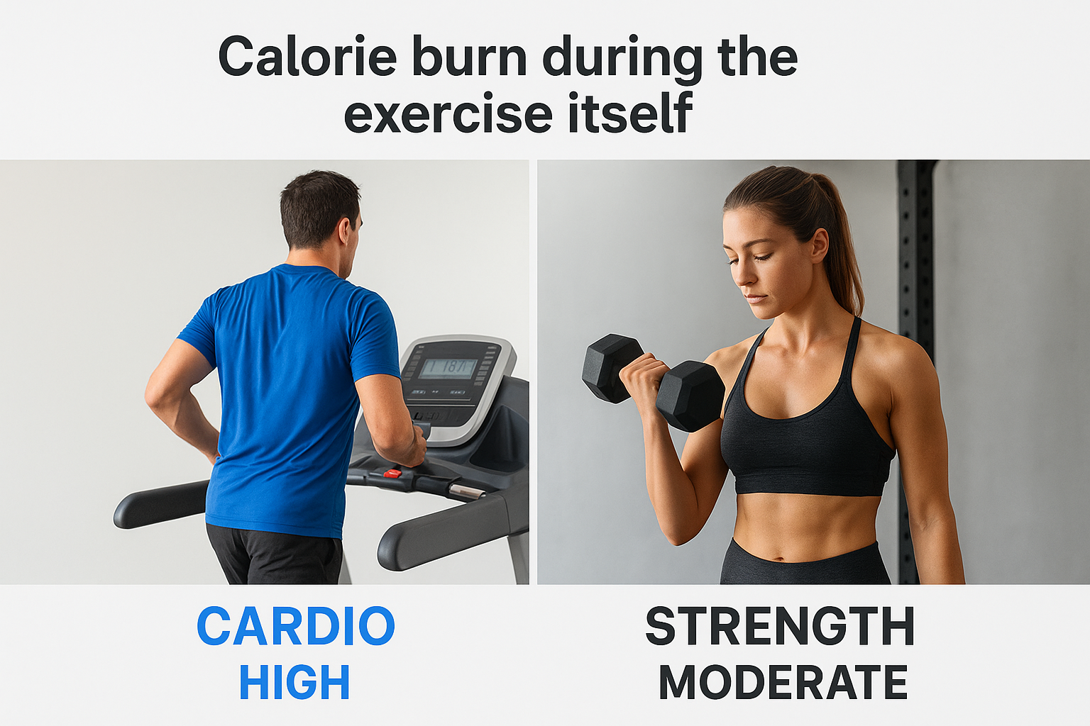 Calorie burn during the exercise itself