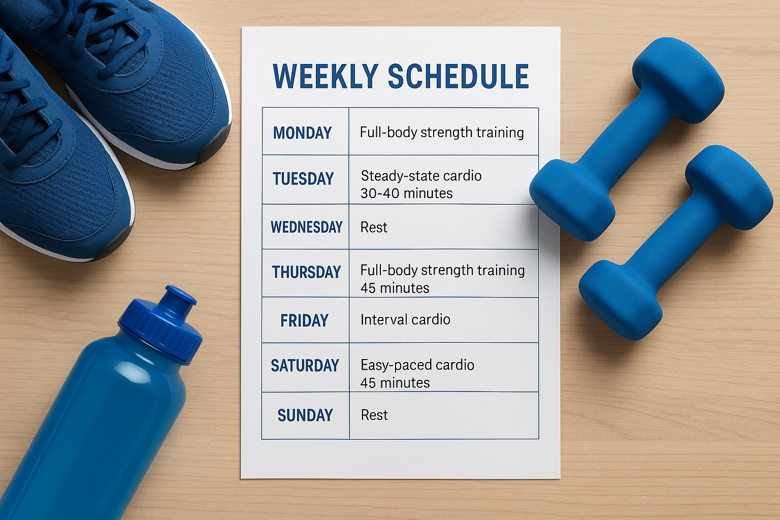 Build around a repeatable weekly template