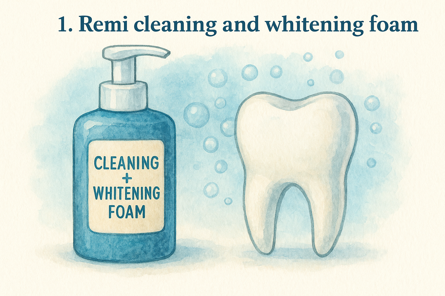 1. Remi cleaning and whitening foam