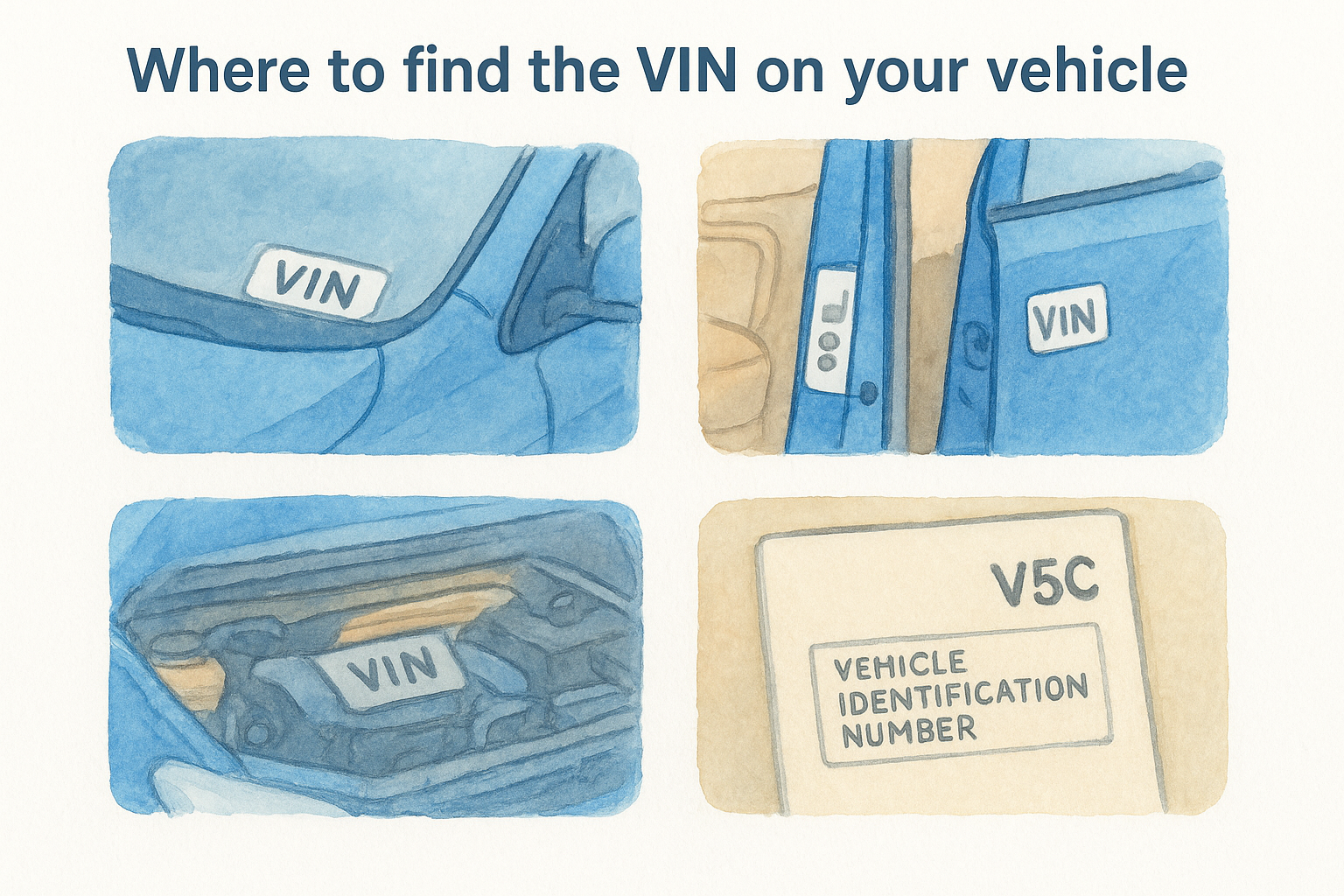 Where to find the VIN on your vehicle
