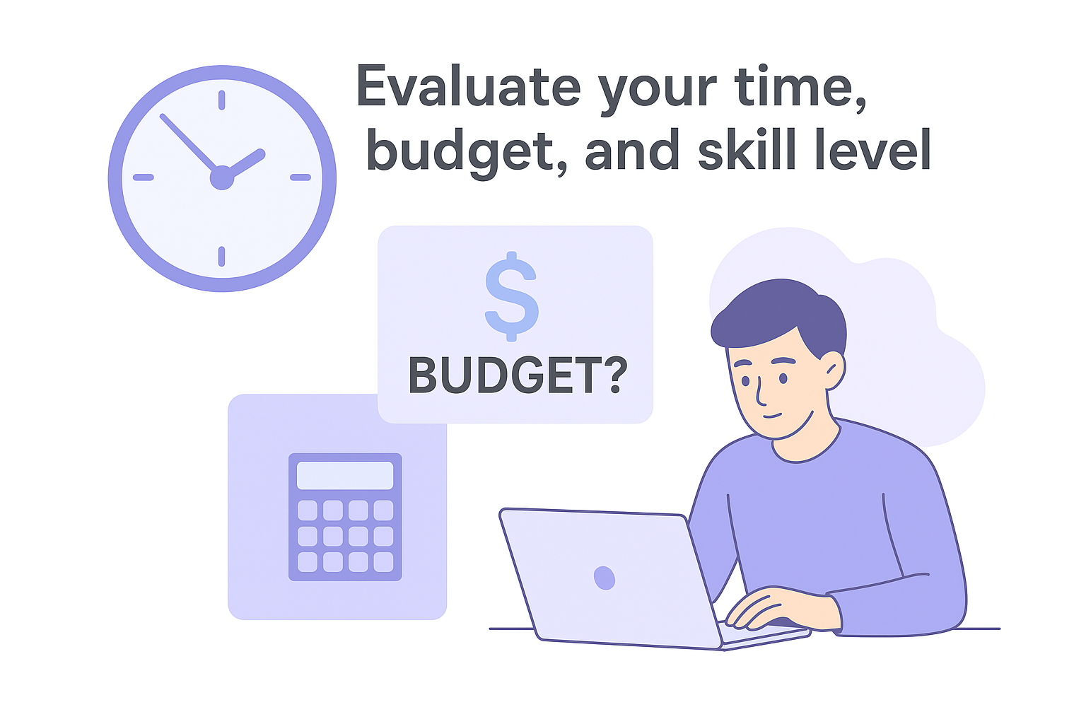 Evaluate your time, budget, and skill level