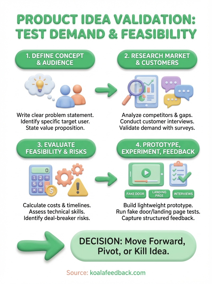 product idea validation infographic