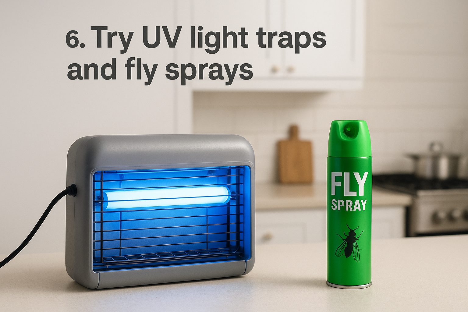 How to Get Rid of Flies at Home: 7 Effective Methods 2 6. Try UV light traps and fly sprays