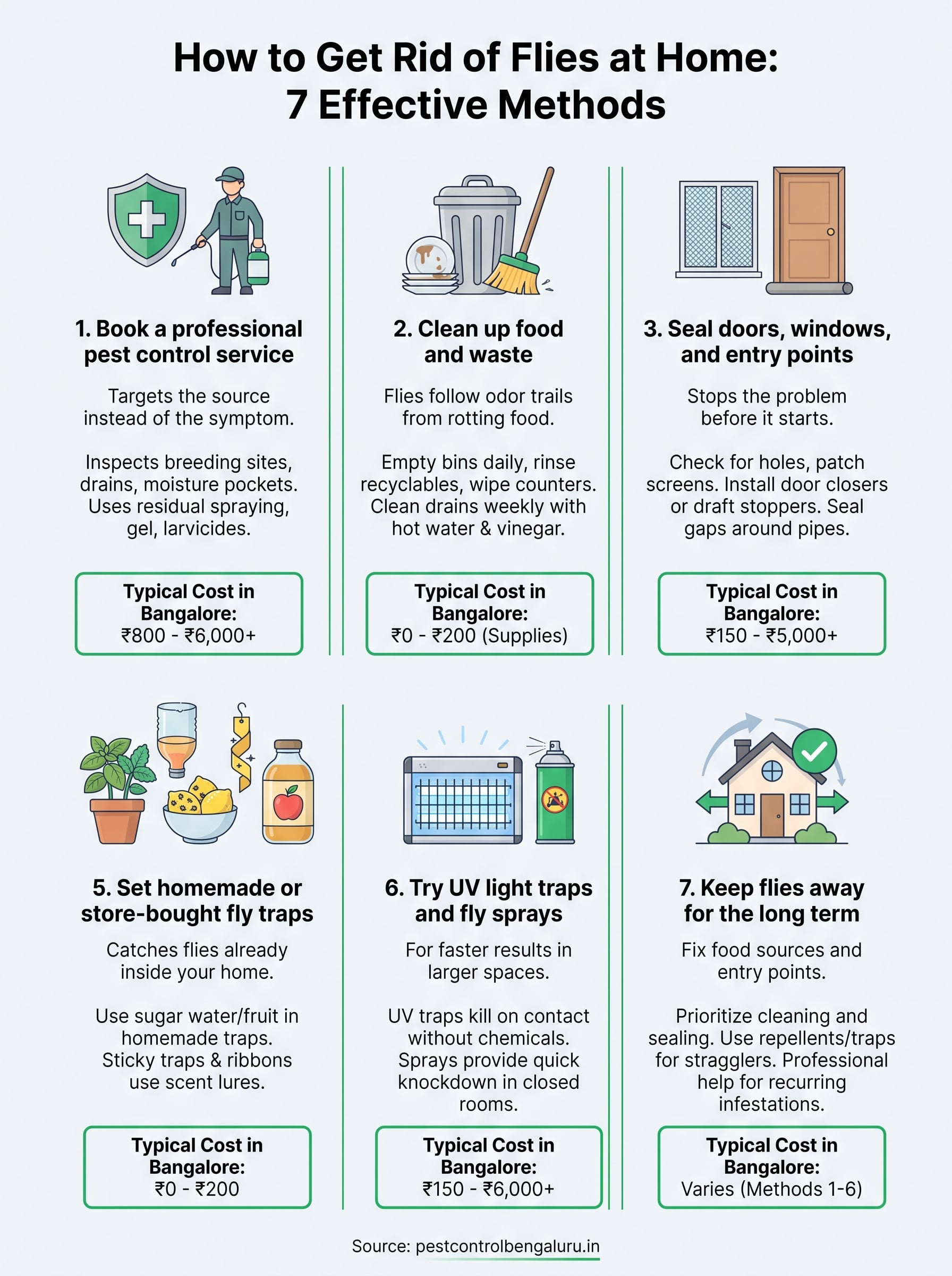 How to Get Rid of Flies at Home: 7 Effective Methods 3 how to get rid of flies at home infographic