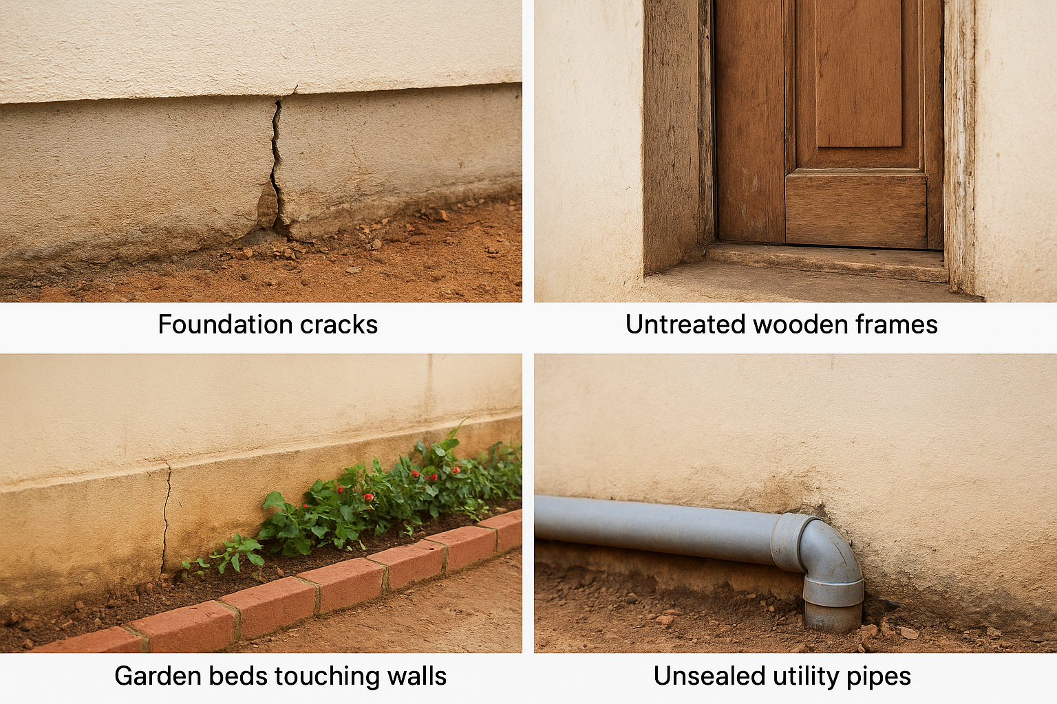 How to Get Rid of White Ants: DIY and Pro Methods 1 Common entry points around Bangalore homes
