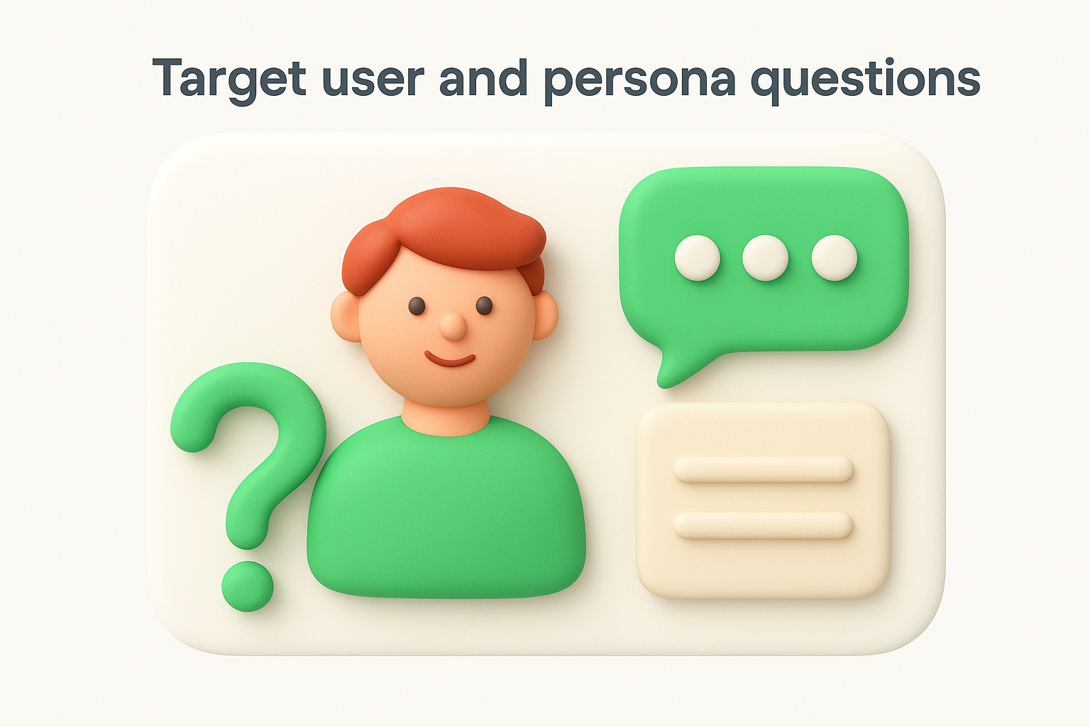 3. Target user and persona questions
