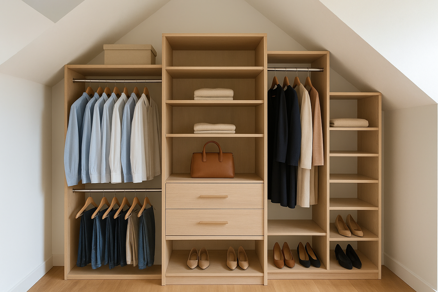 1. Custom-built closet systems designed for your space