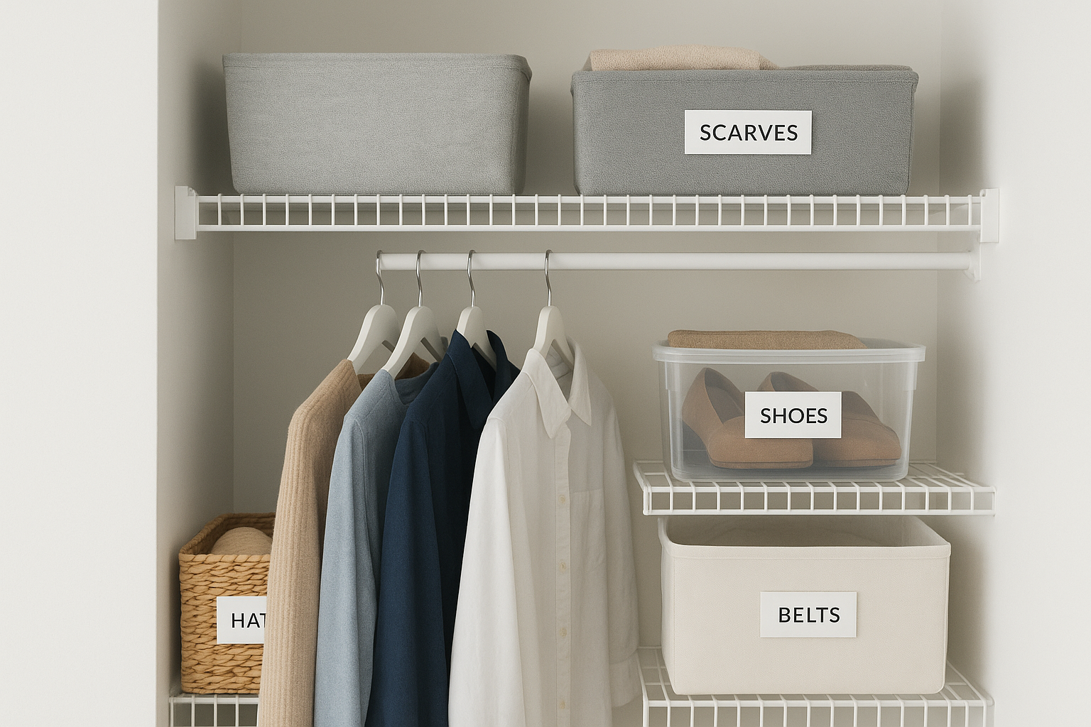 10. Budget-friendly bins, baskets, and labels