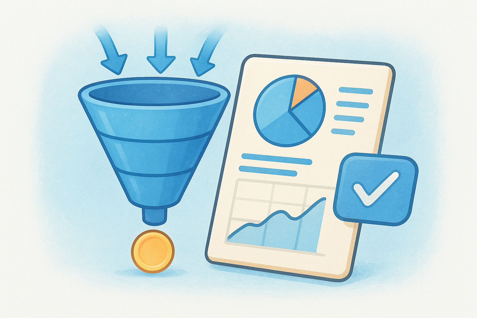 Build reports that show the full funnel