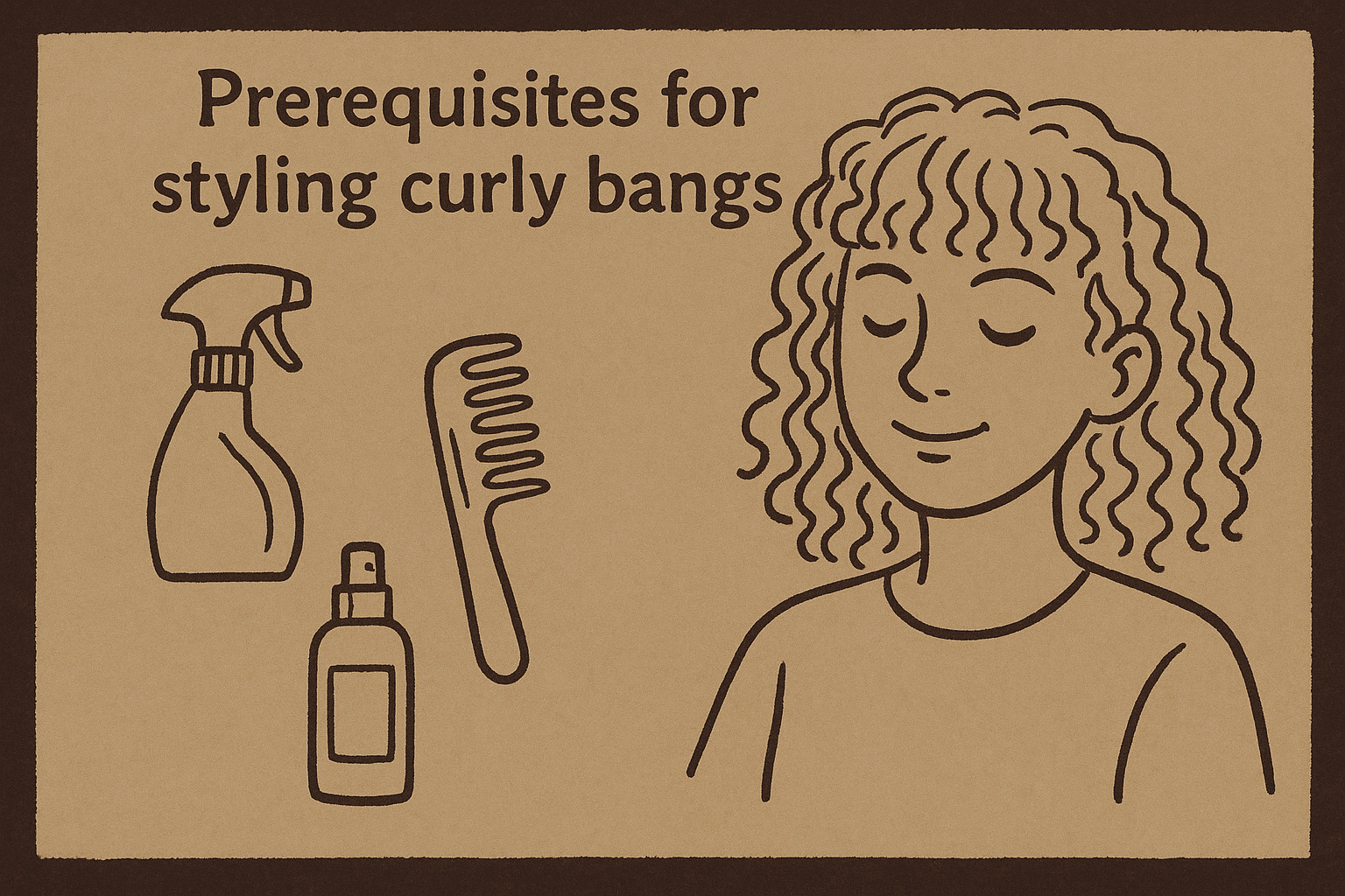 Prerequisites for styling curly bangs