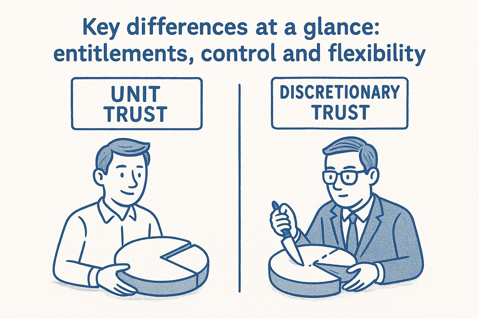 Key differences at a glance: entitlements, control and flexibility