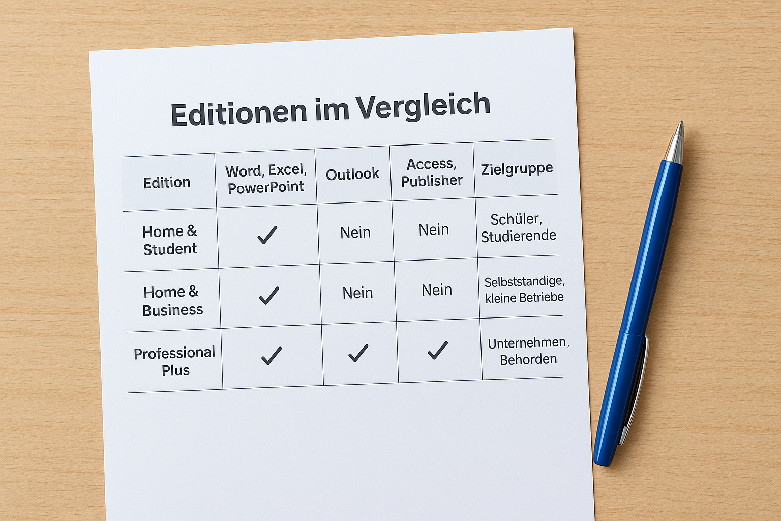 Editionen im Vergleich