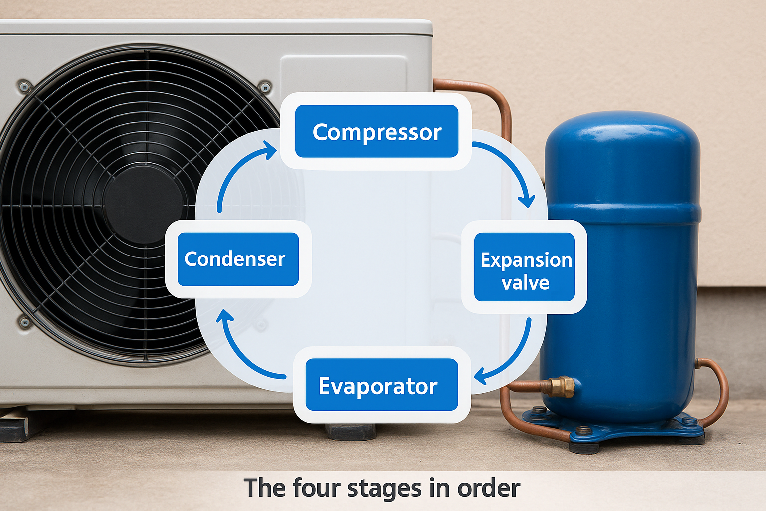 The four stages in order
