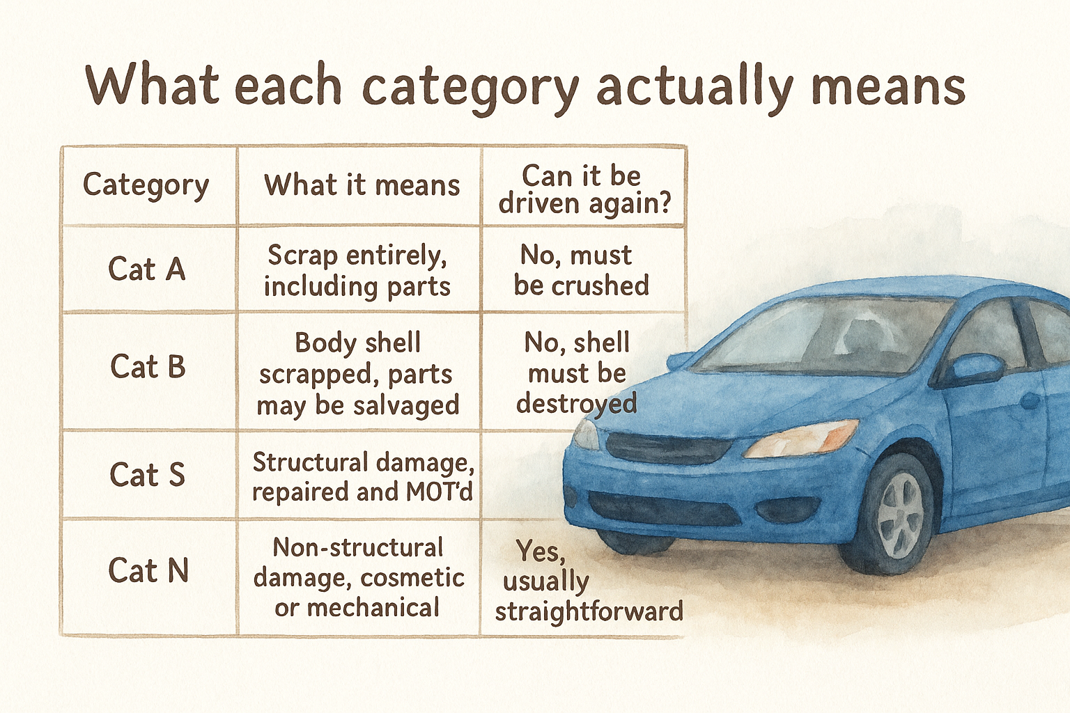 What each category actually means