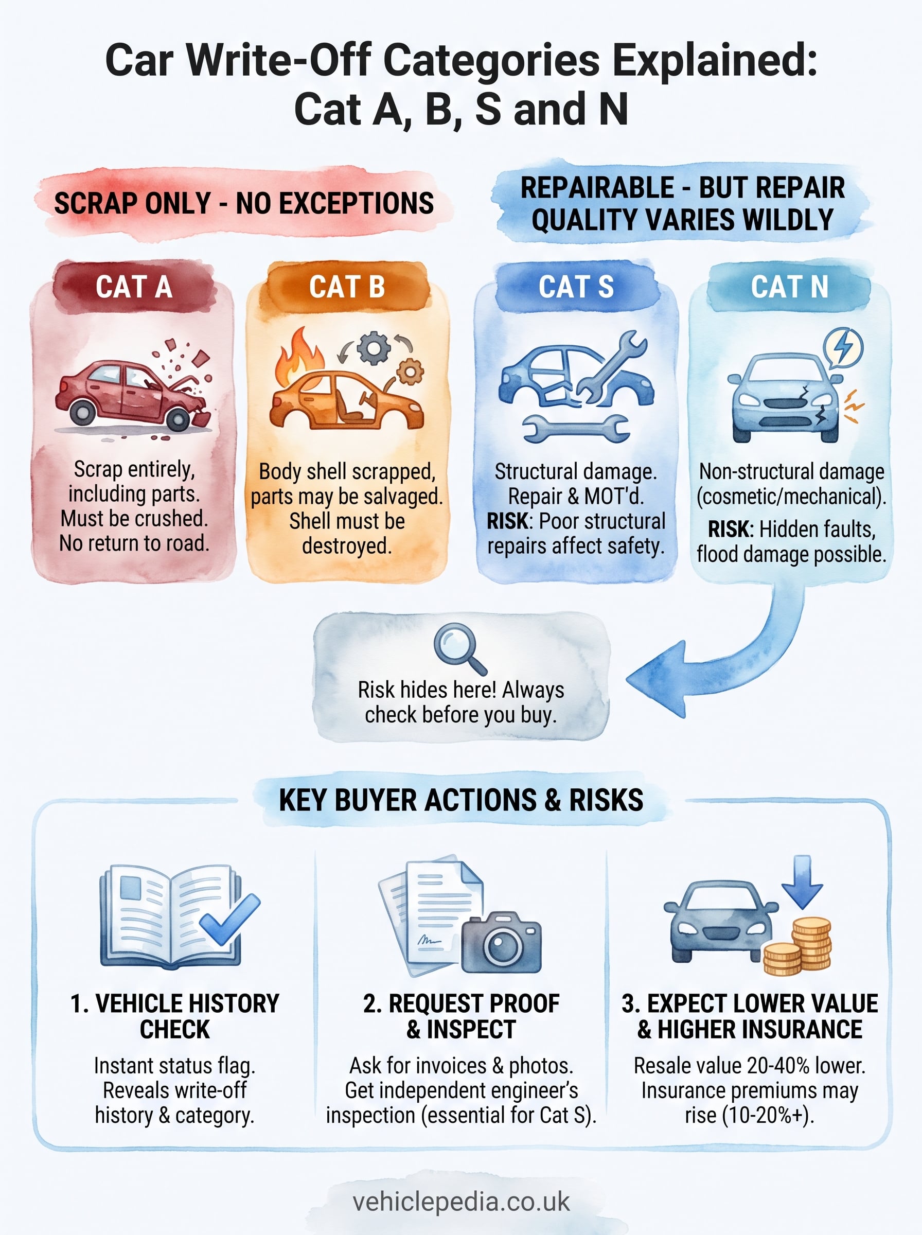 car write off categories explained infographic