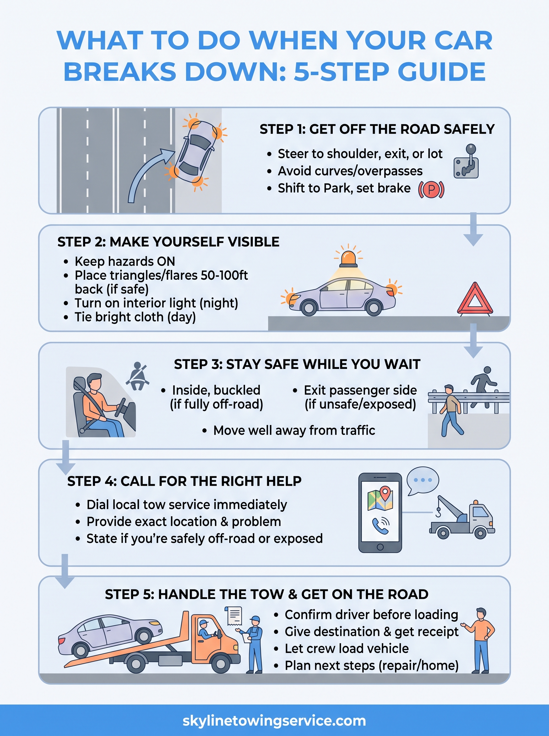 what to do when your car breaks down infographic