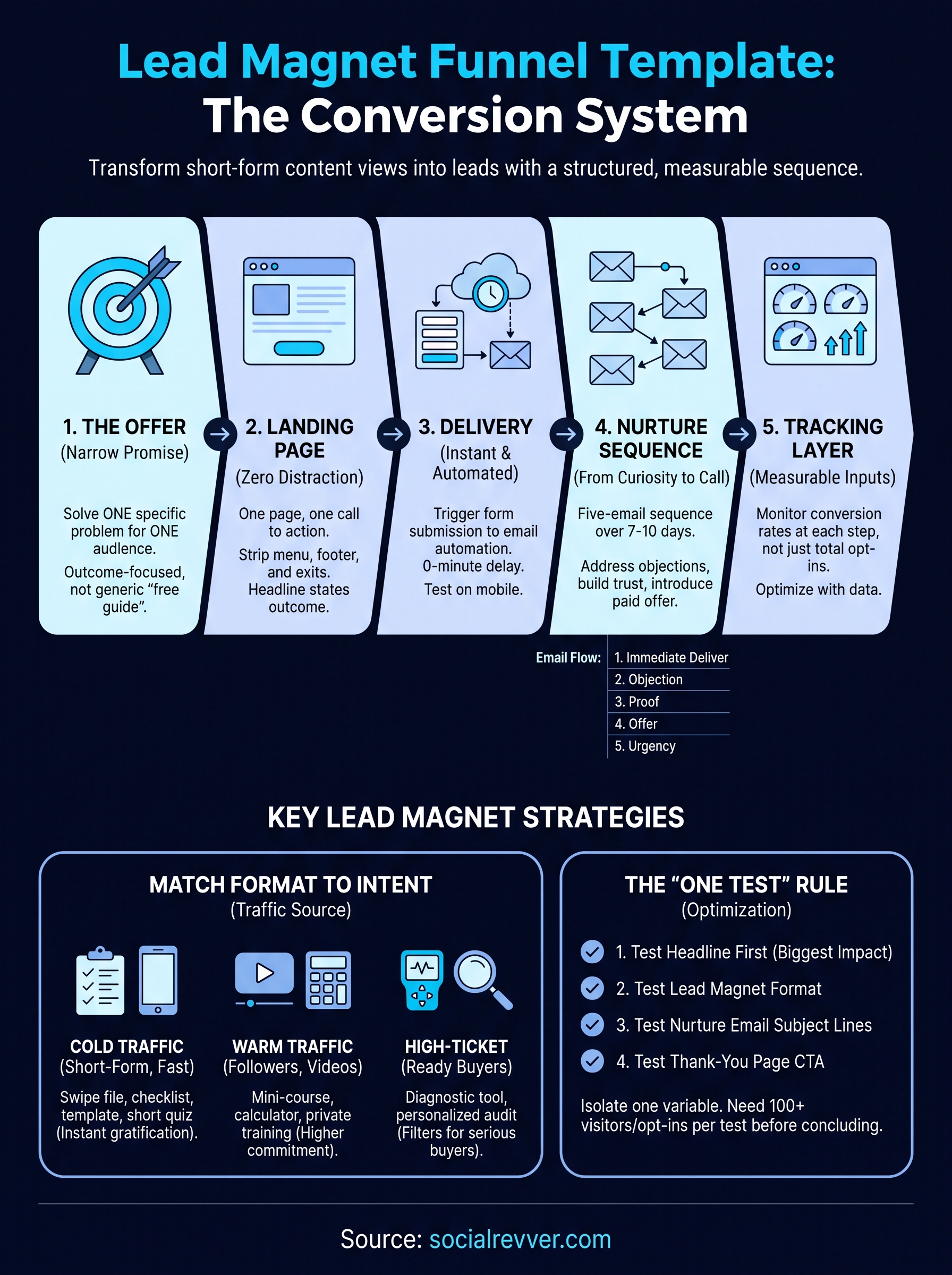 lead magnet funnel template infographic