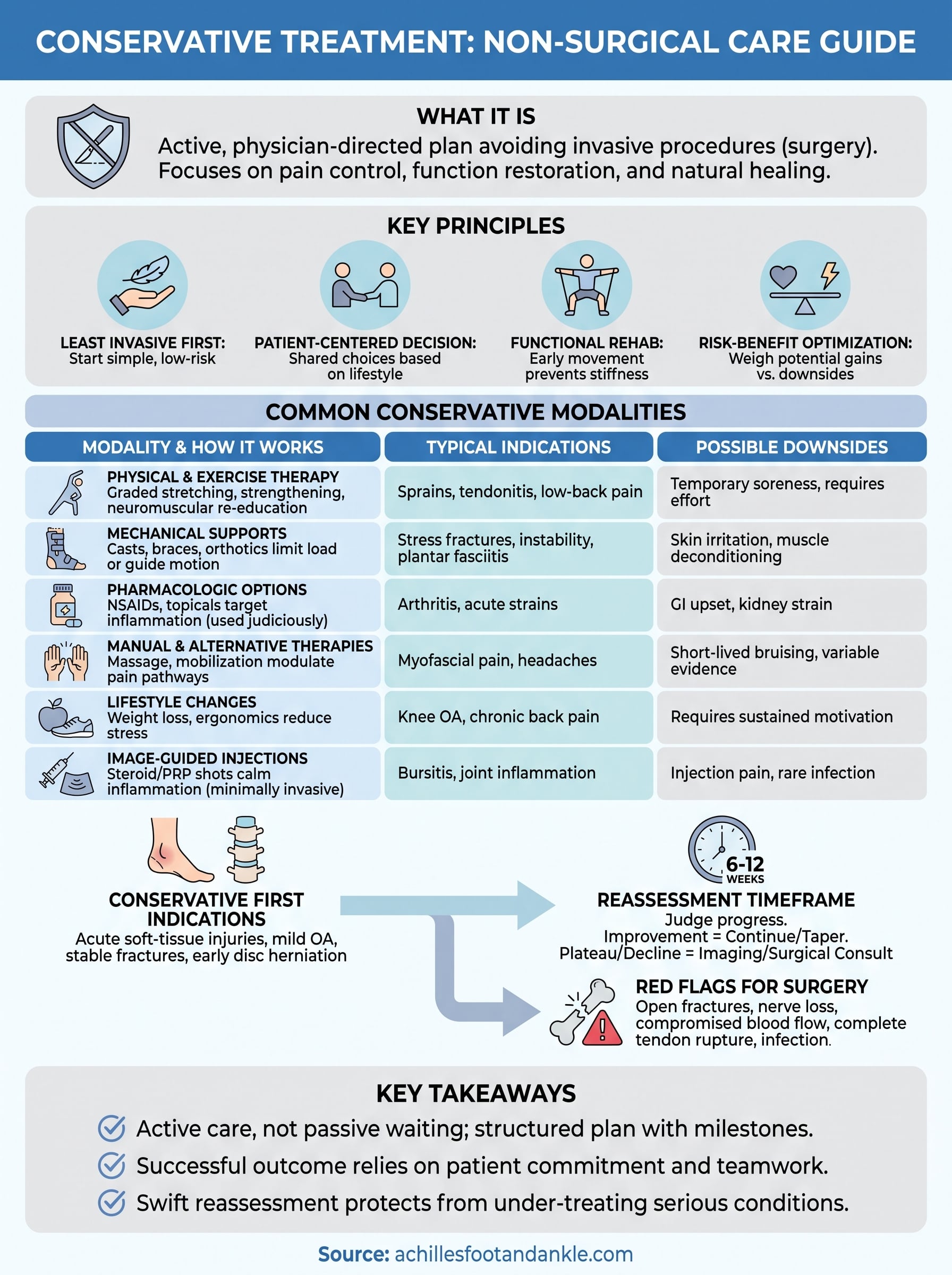 conservative treatment definition infographic