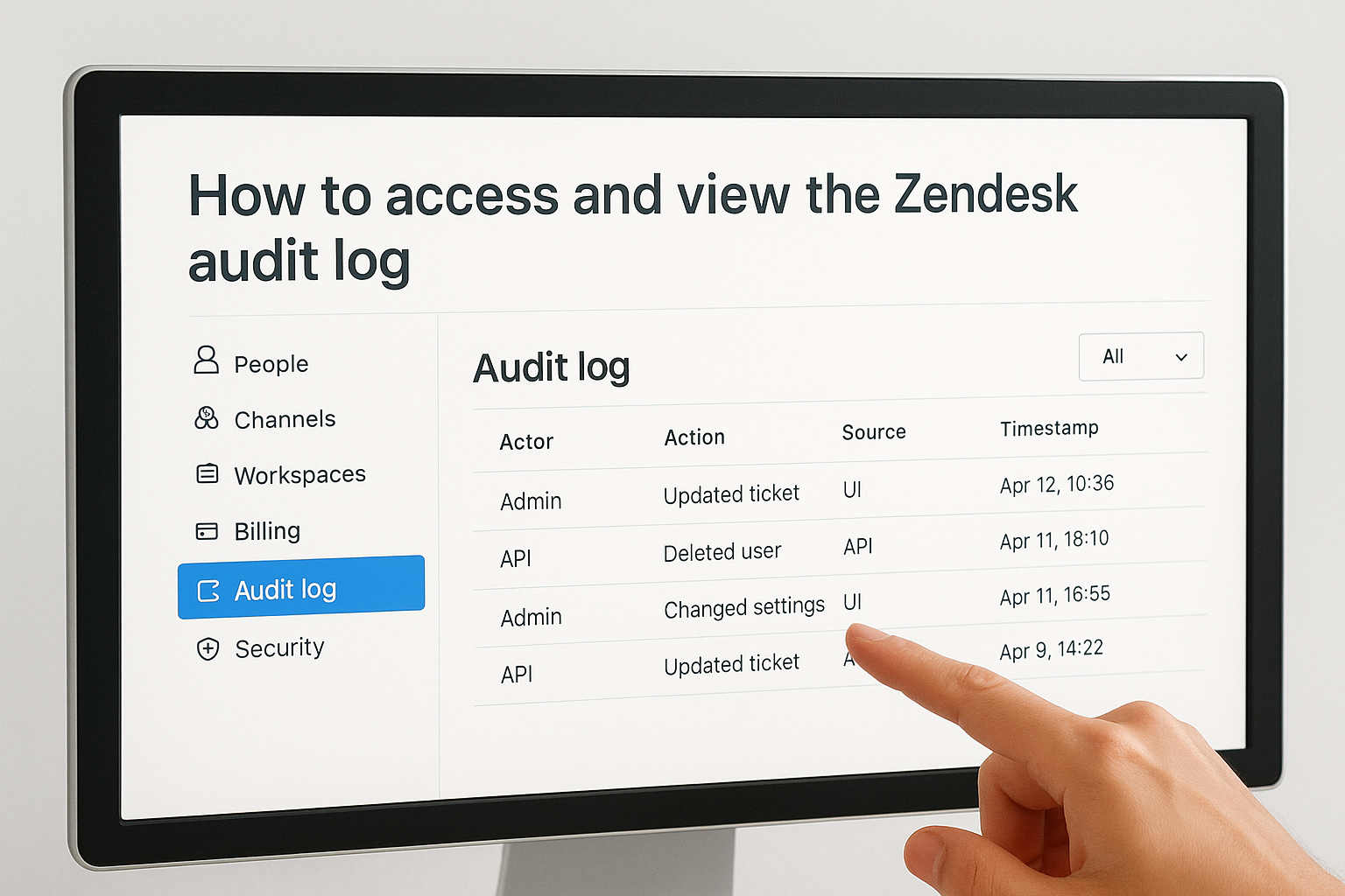 How to access and view the Zendesk audit log