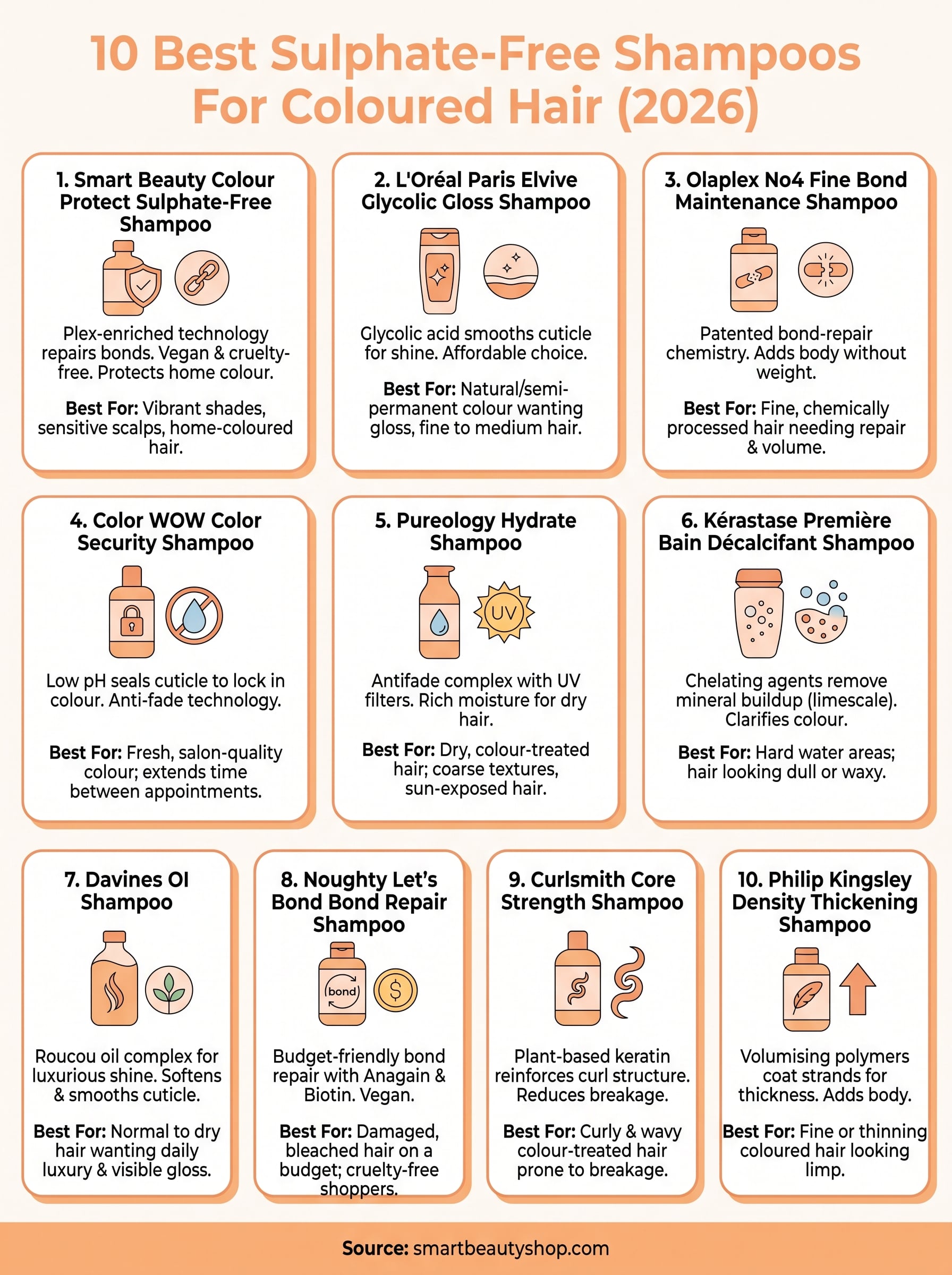 sulphate free shampoo for coloured hair infographic