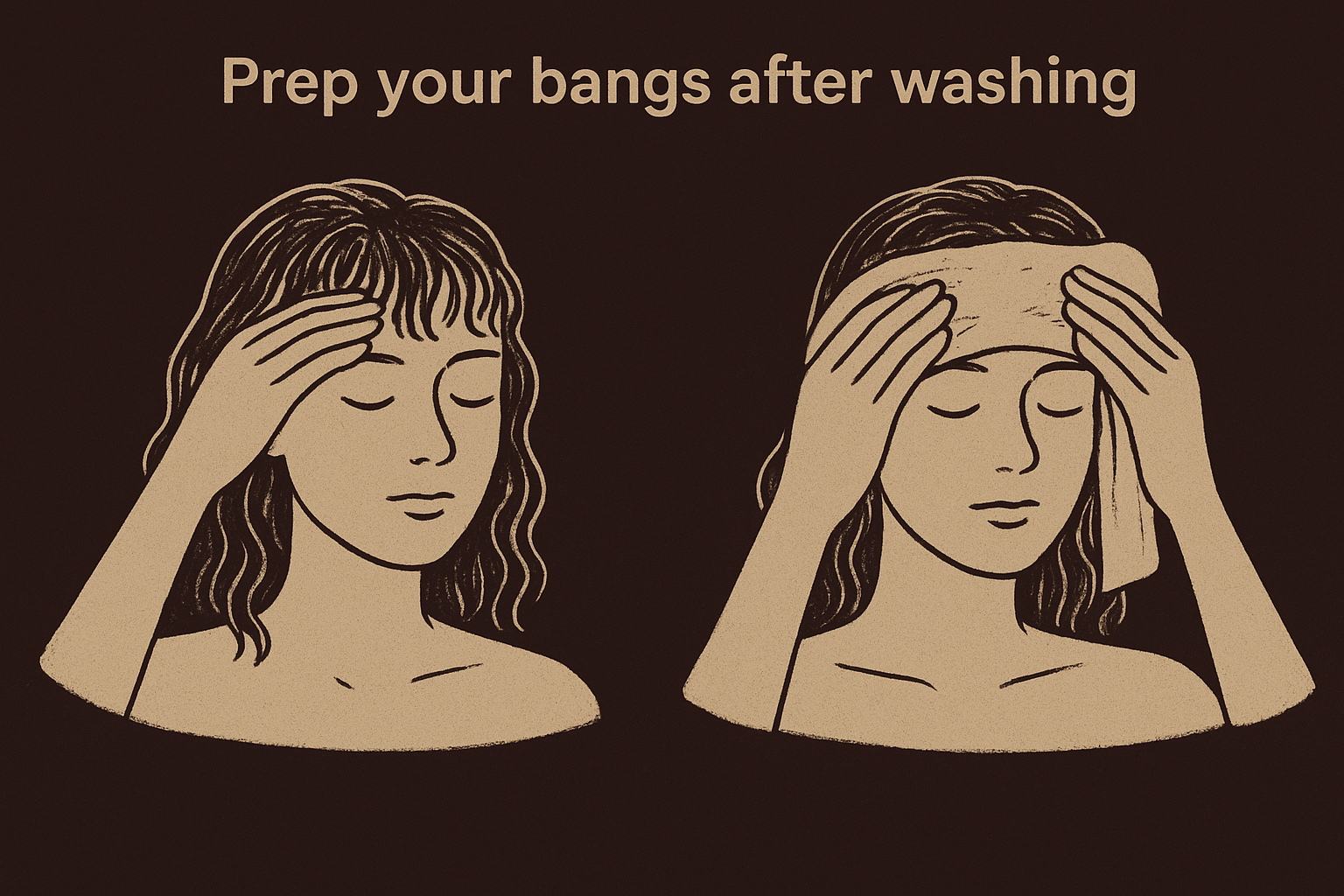 Prep your bangs after washing