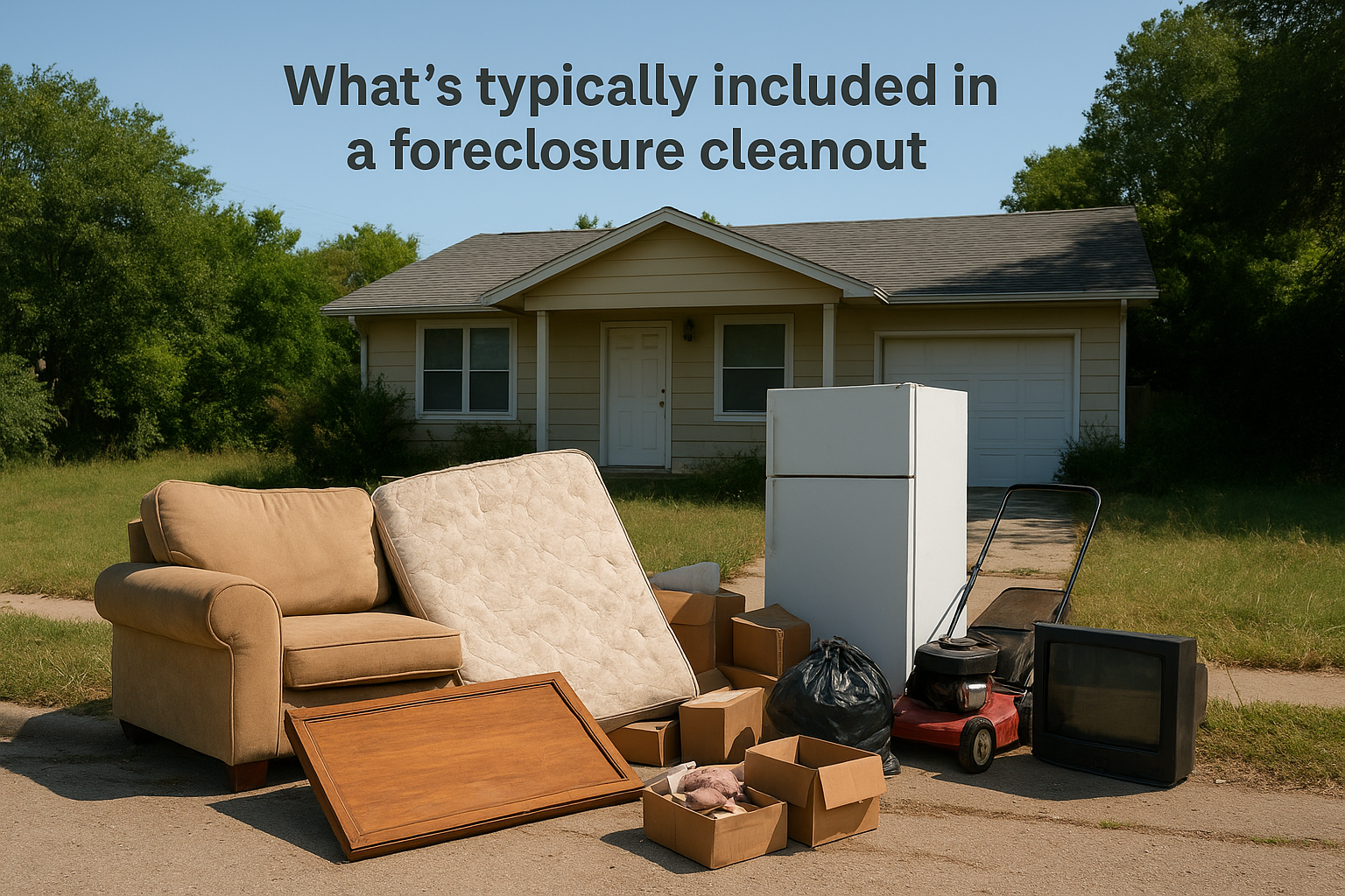 What's typically included in a foreclosure cleanout