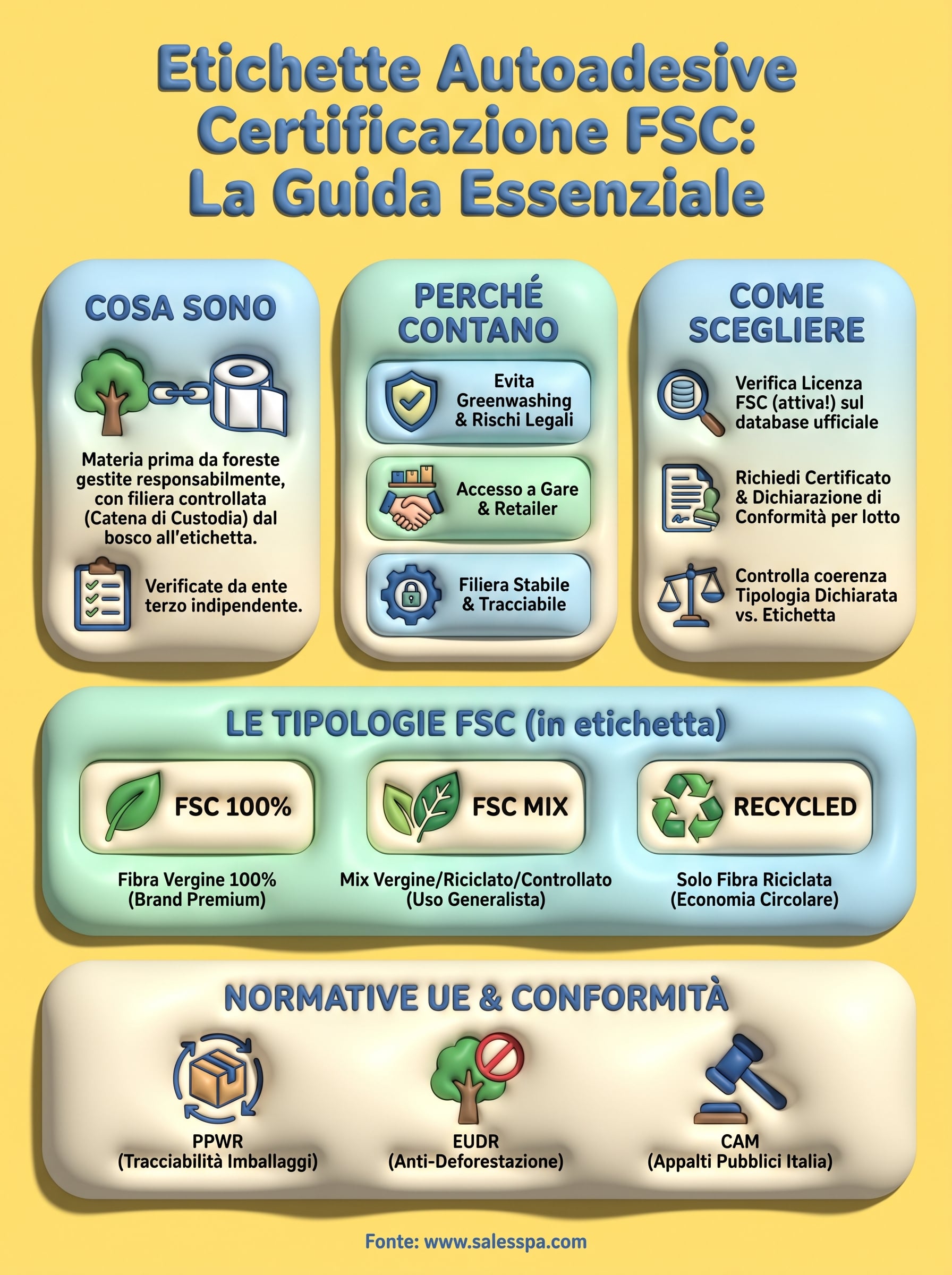 etichette autoadesive certificazione fsc infographic