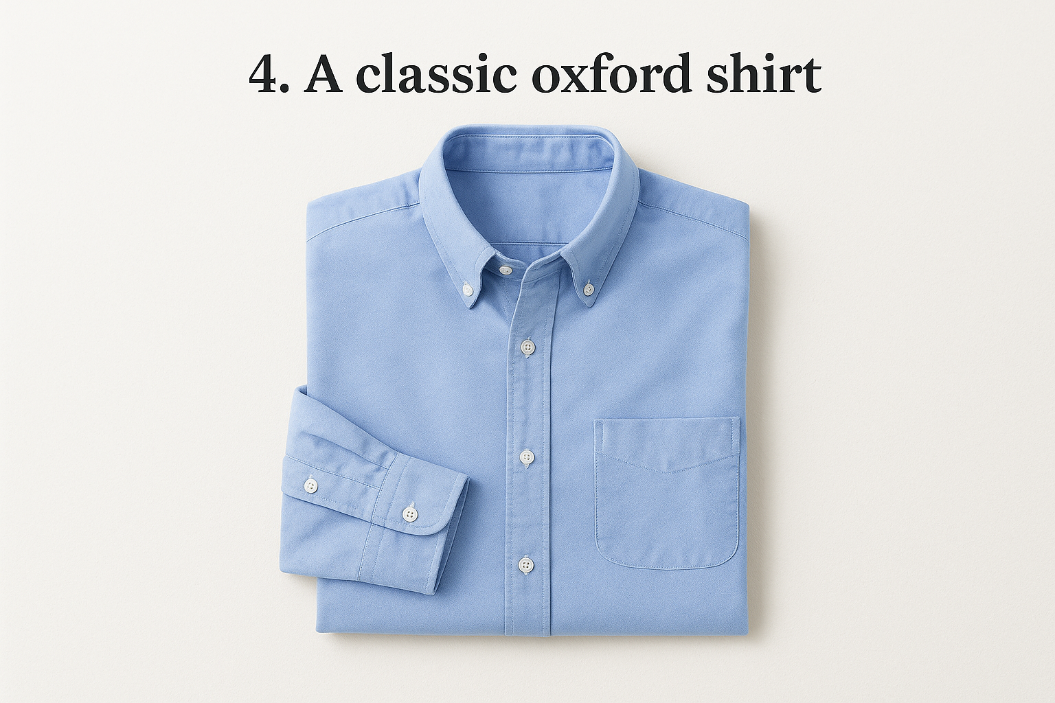 4. A classic oxford shirt