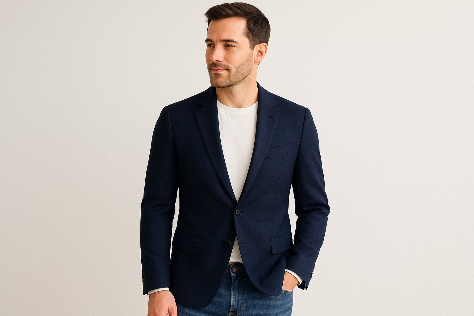 7. A tailored navy blazer