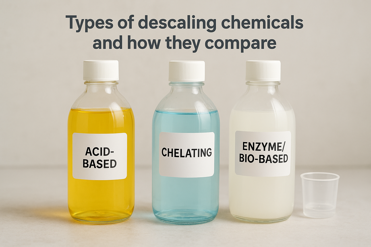 Types of descaling chemicals and how they compare
