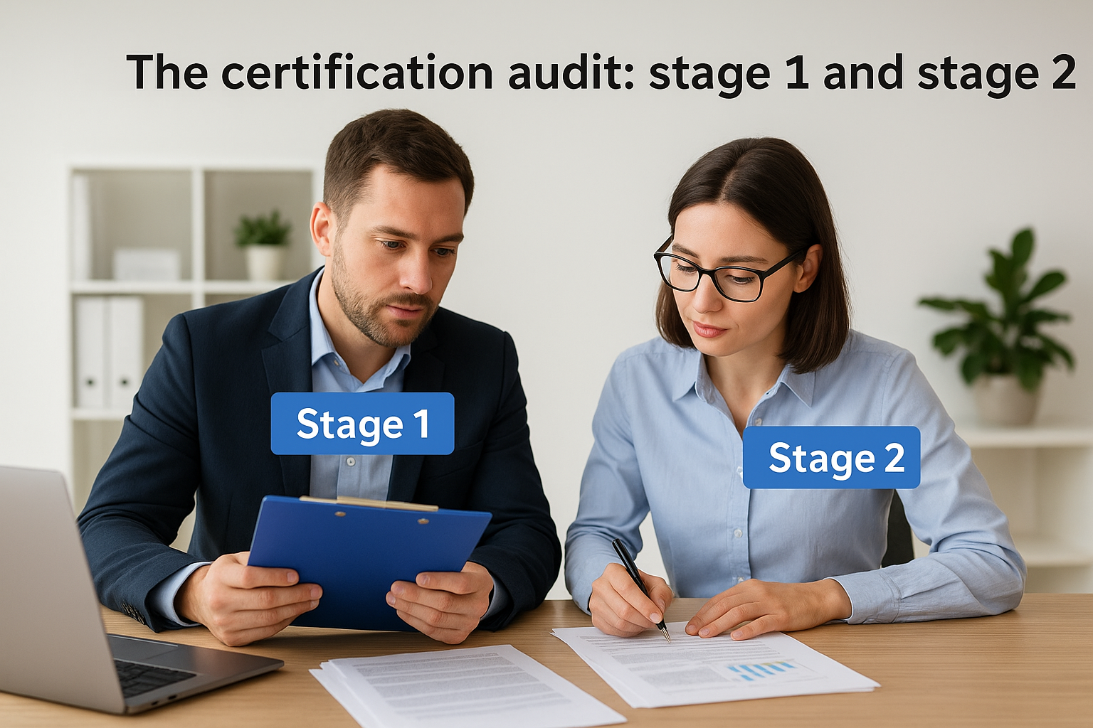 The certification audit: stage 1 and stage 2