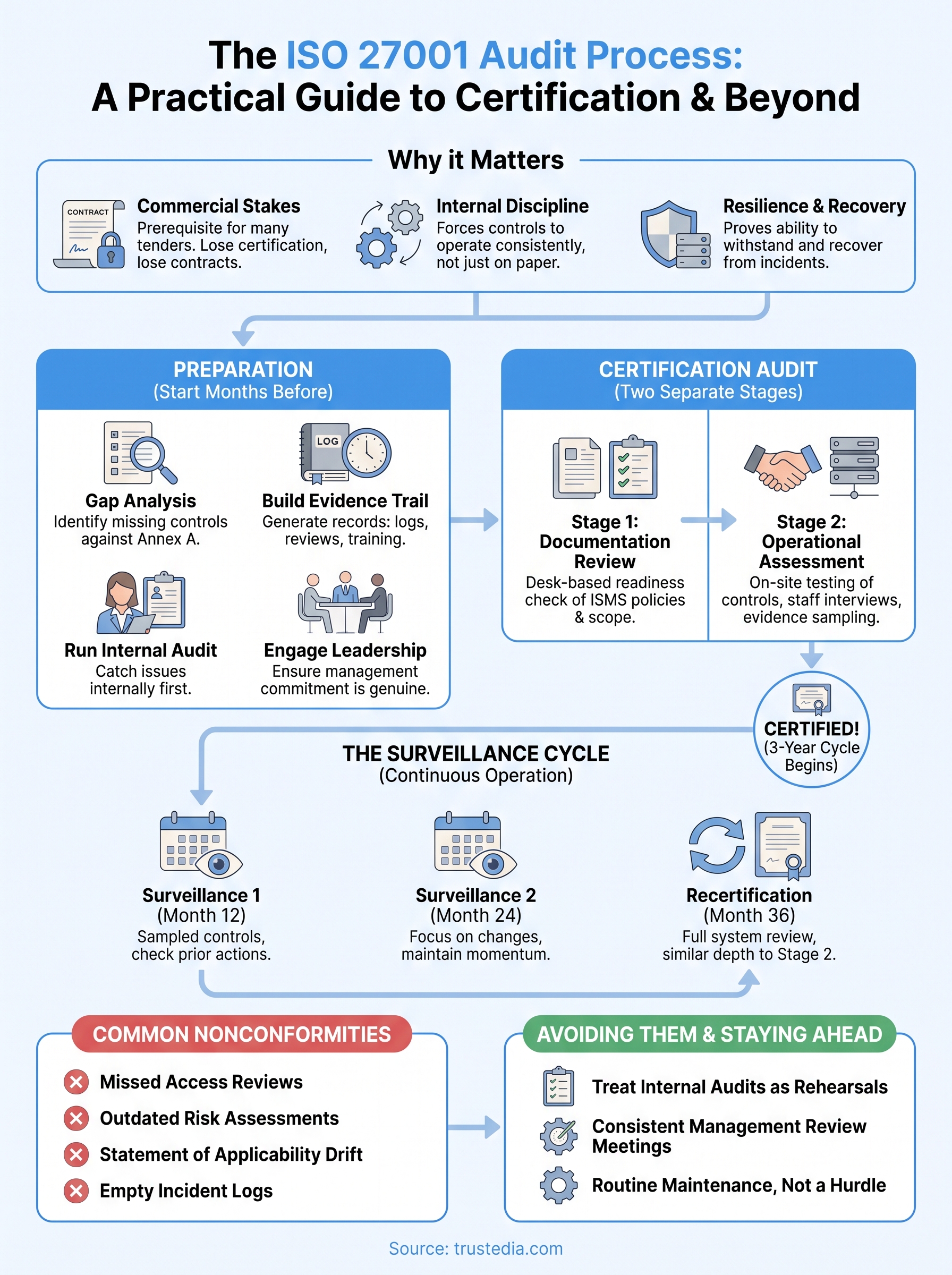 iso 27001 audit process infographic