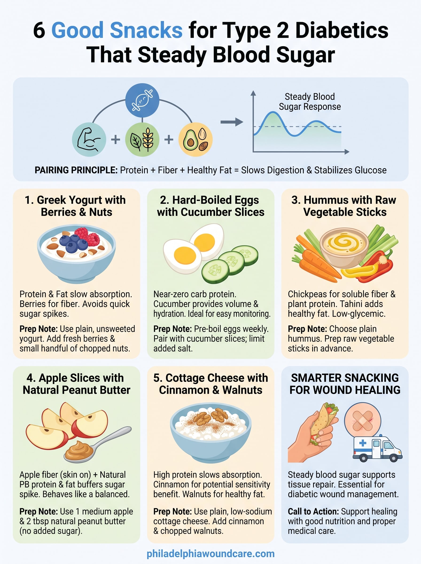 good snacks for type 2 diabetics infographic