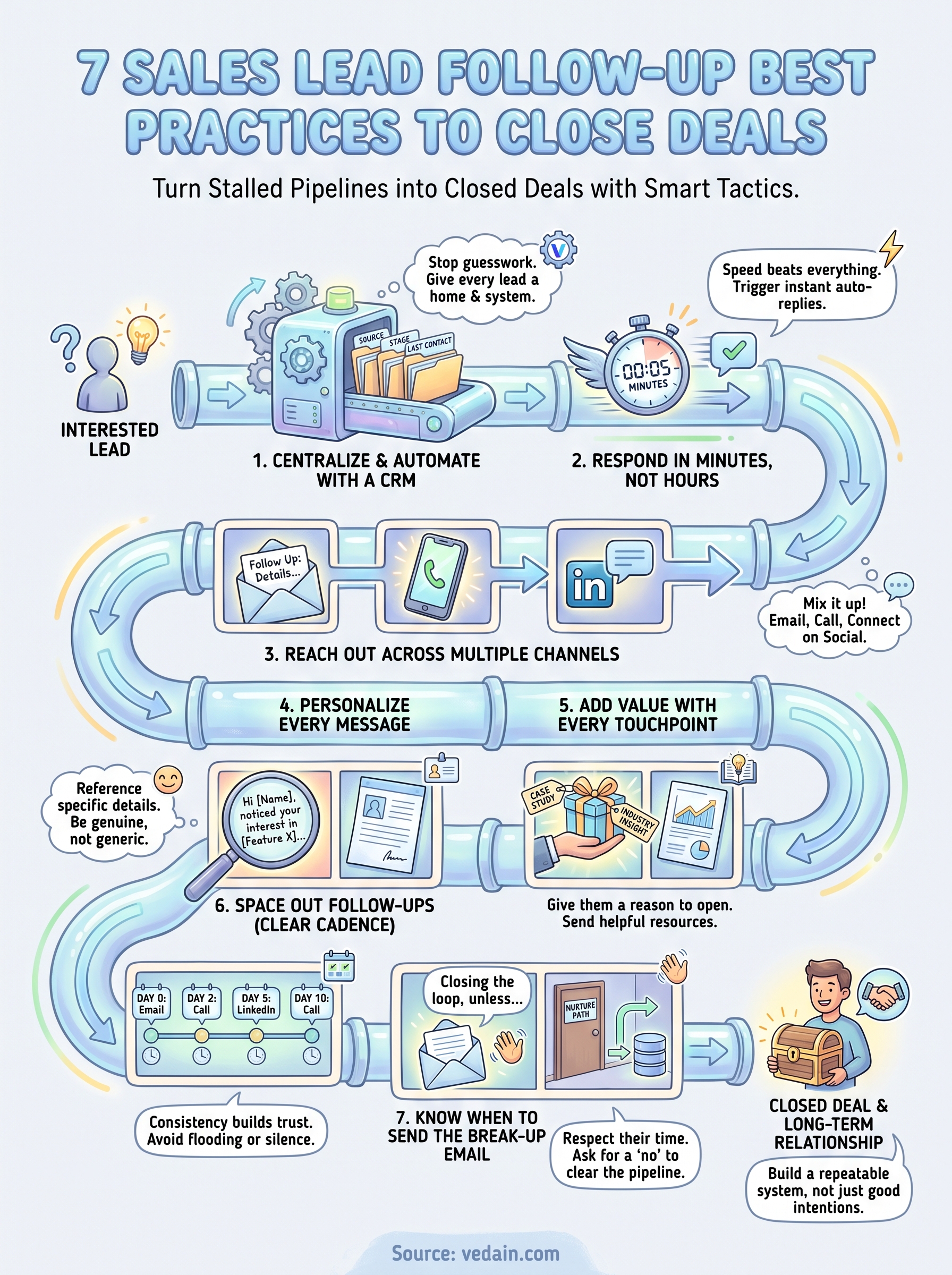 sales lead follow up best practices infographic