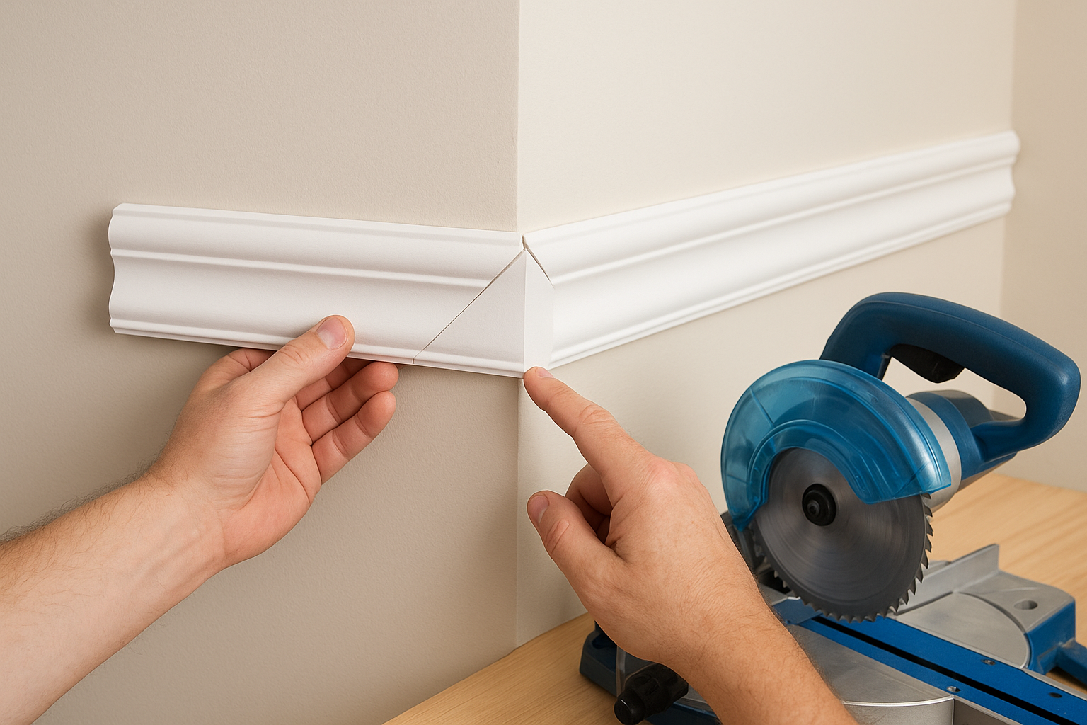 Step 4. Cut and fit outside corners