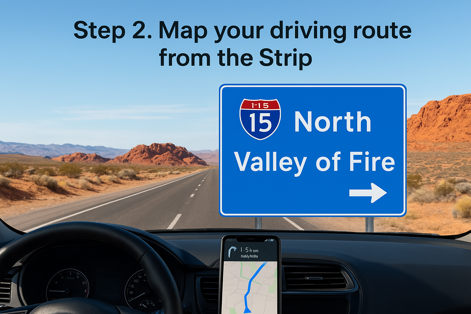 Step 2. Map your driving route from the Strip