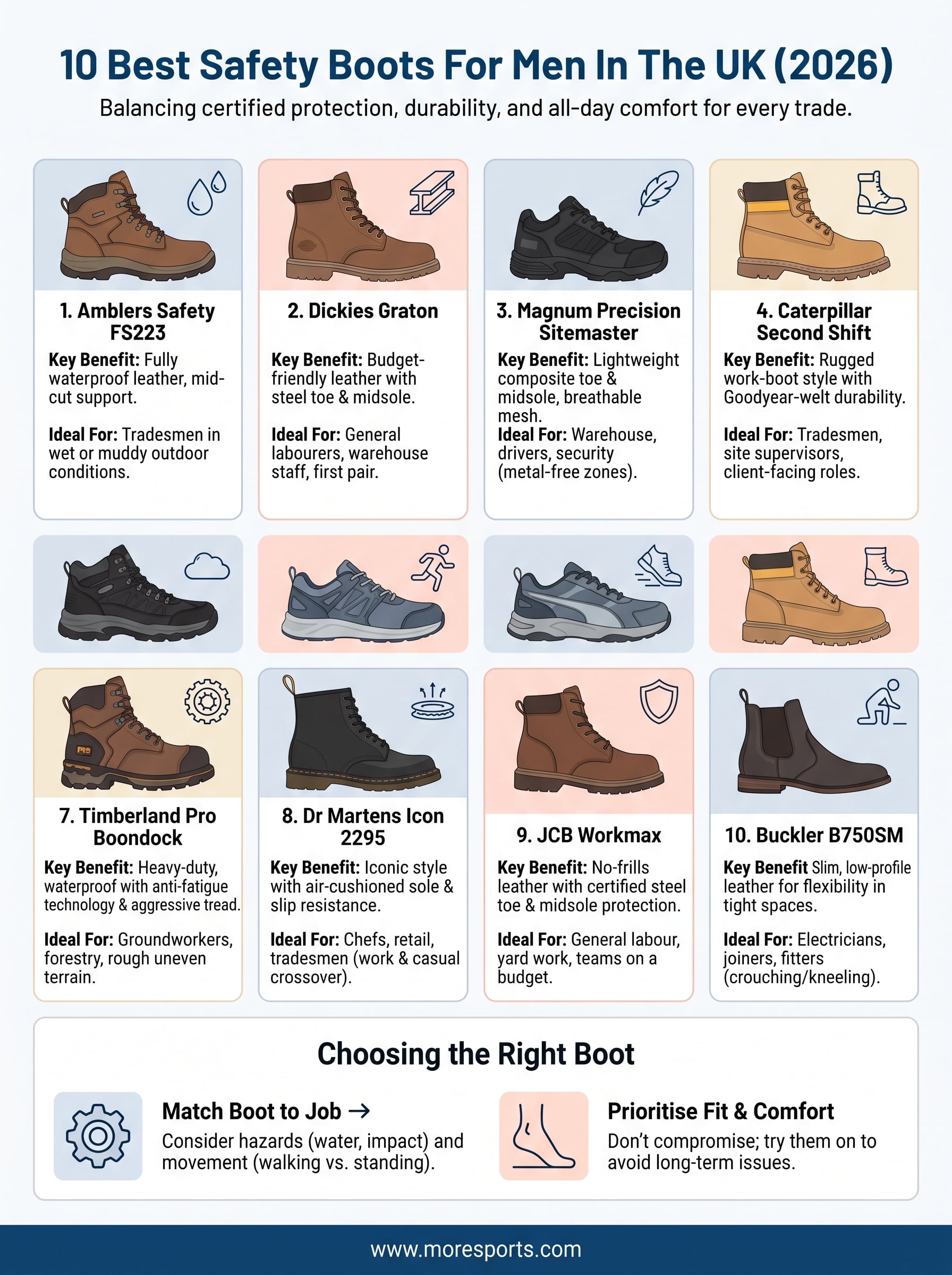 best safety boots for men infographic