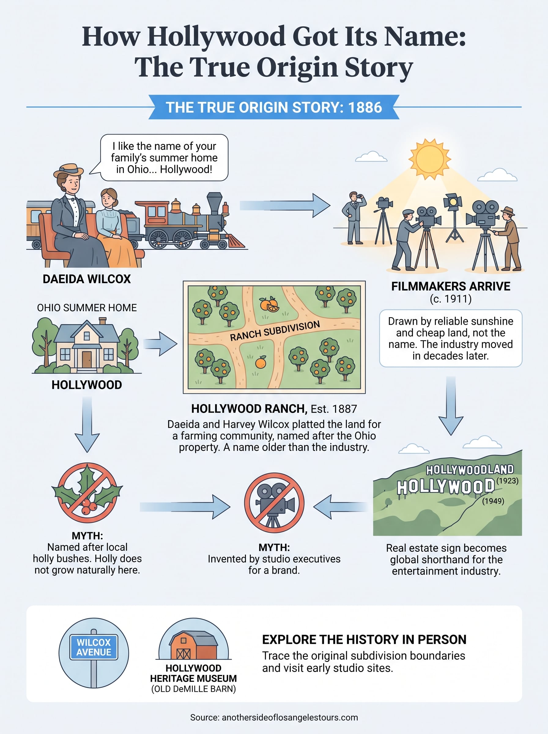 how hollywood got its name infographic