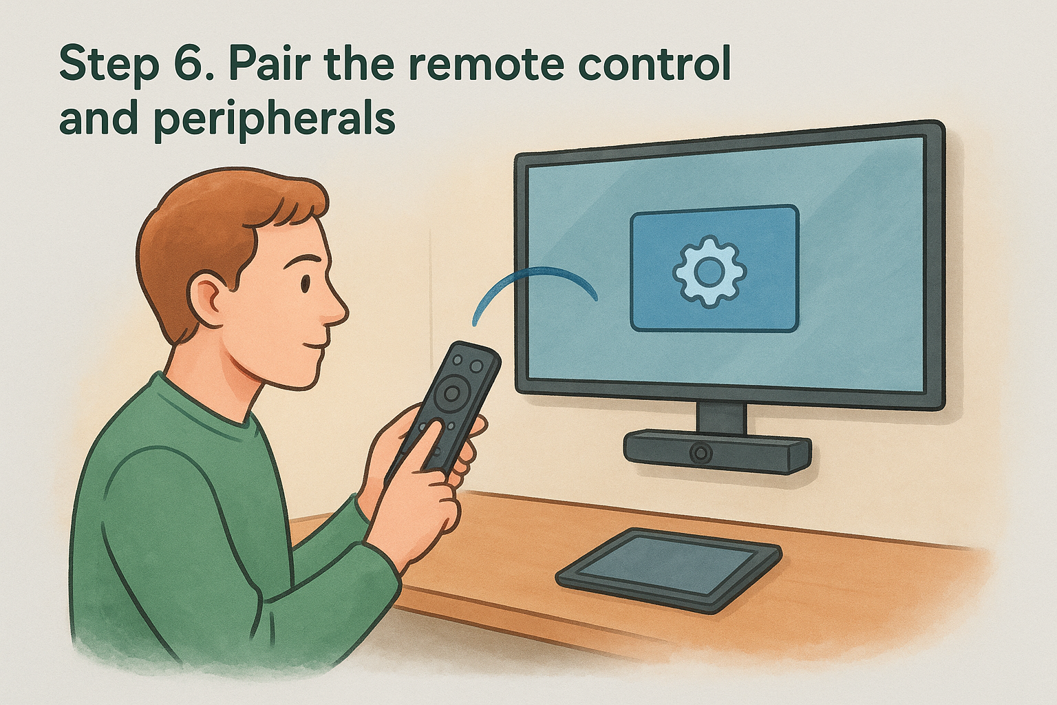 Step 6. Pair the remote control and peripherals