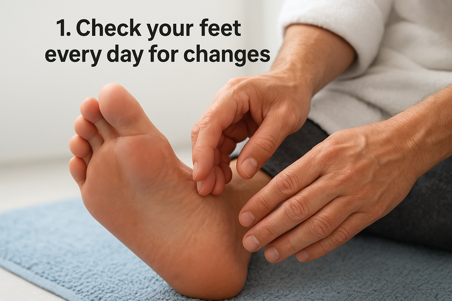 1. Check your feet every day for changes
