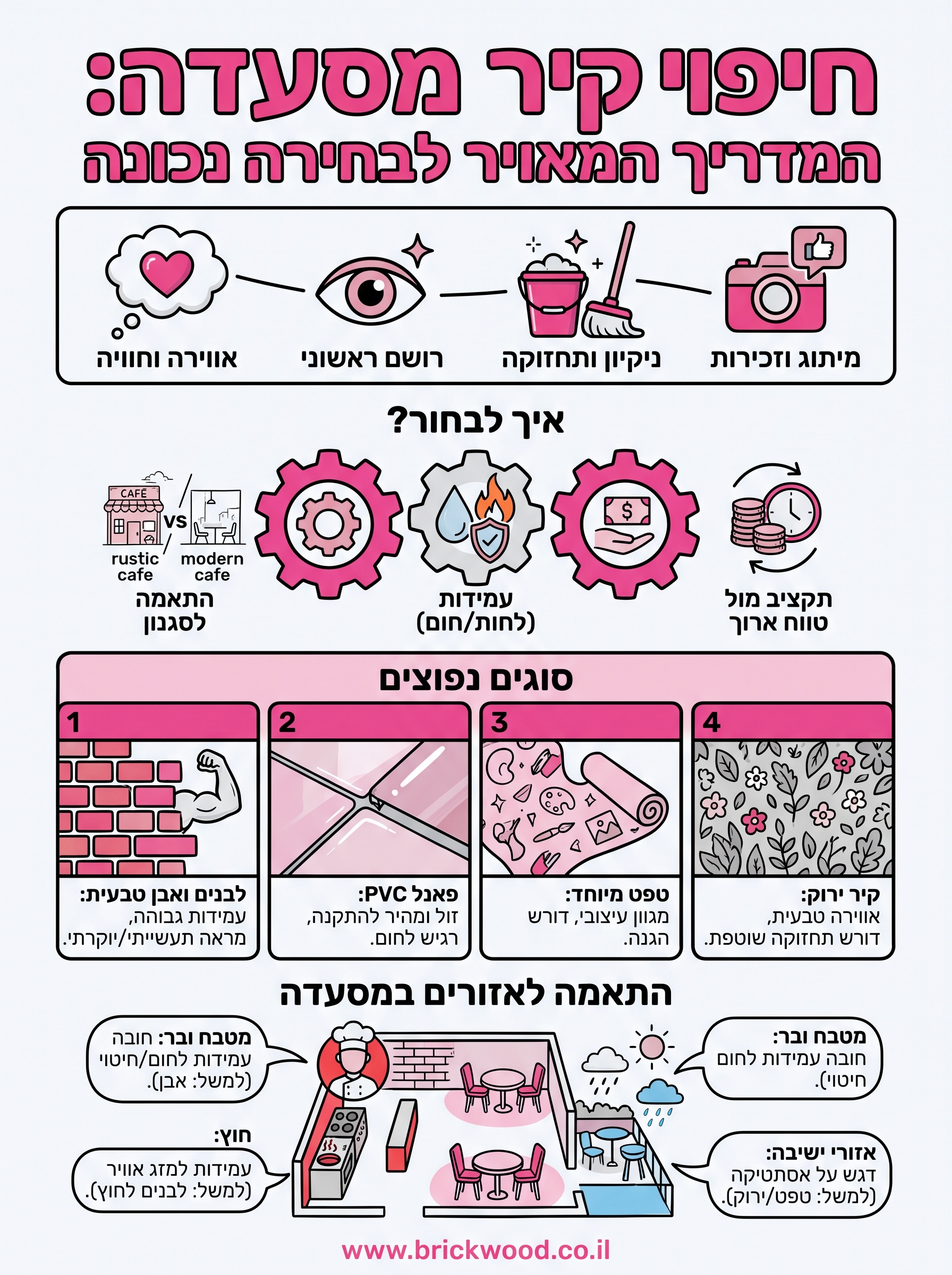 חיפוי קיר מסעדה infographic